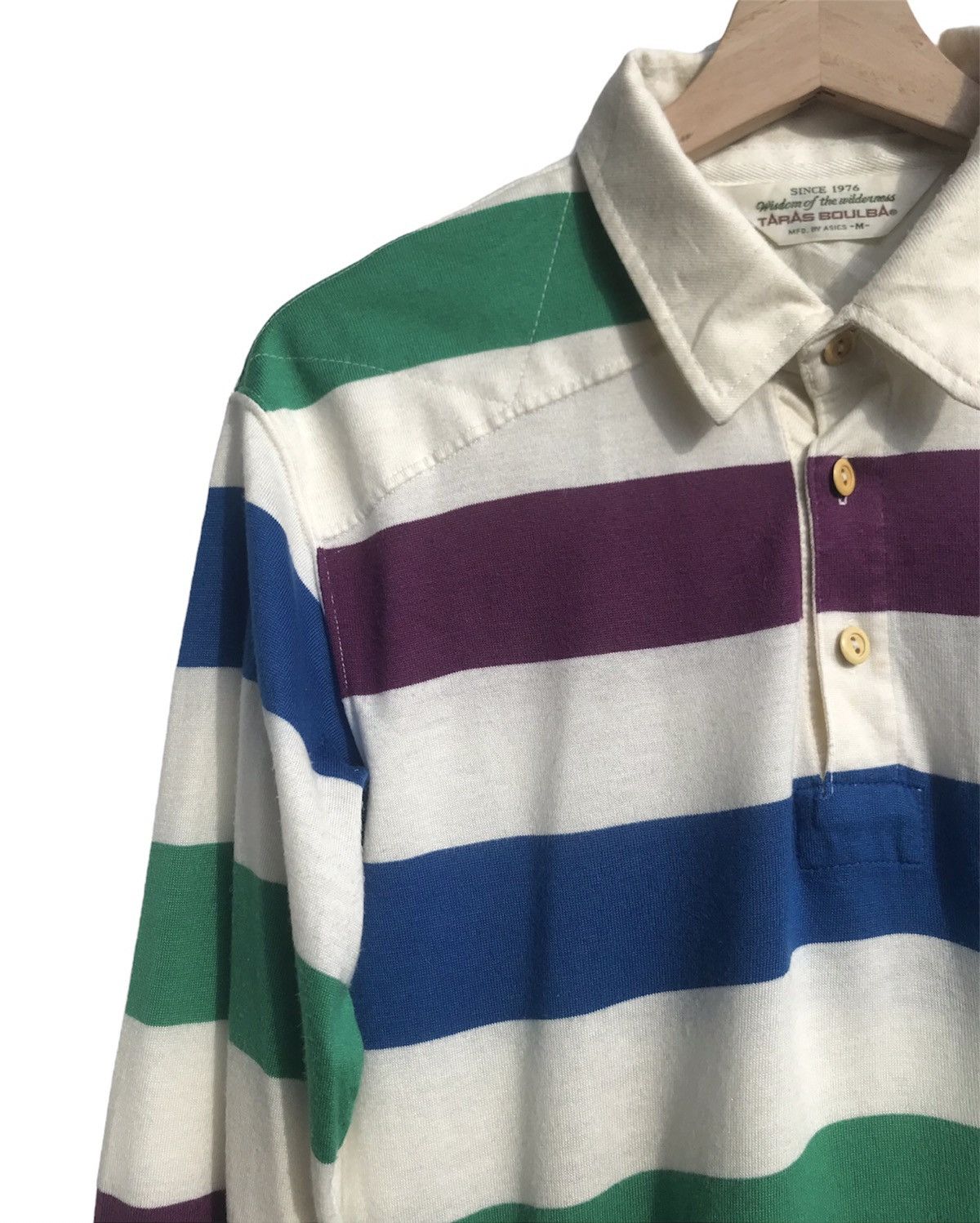 Asics × Japanese Brand × Vintage Vintage Taras Boulba MFD. by Asics Light Rugby Shirt Size US M / EU 48-50 / 2 - 3 Thumbnail