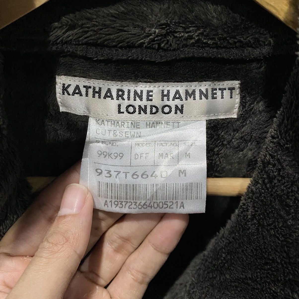 Katharine Hamnett London Vintage fleece-lined bomber jacket with suede-like panels Size US M / EU 48-50 / 2 - 12 Thumbnail