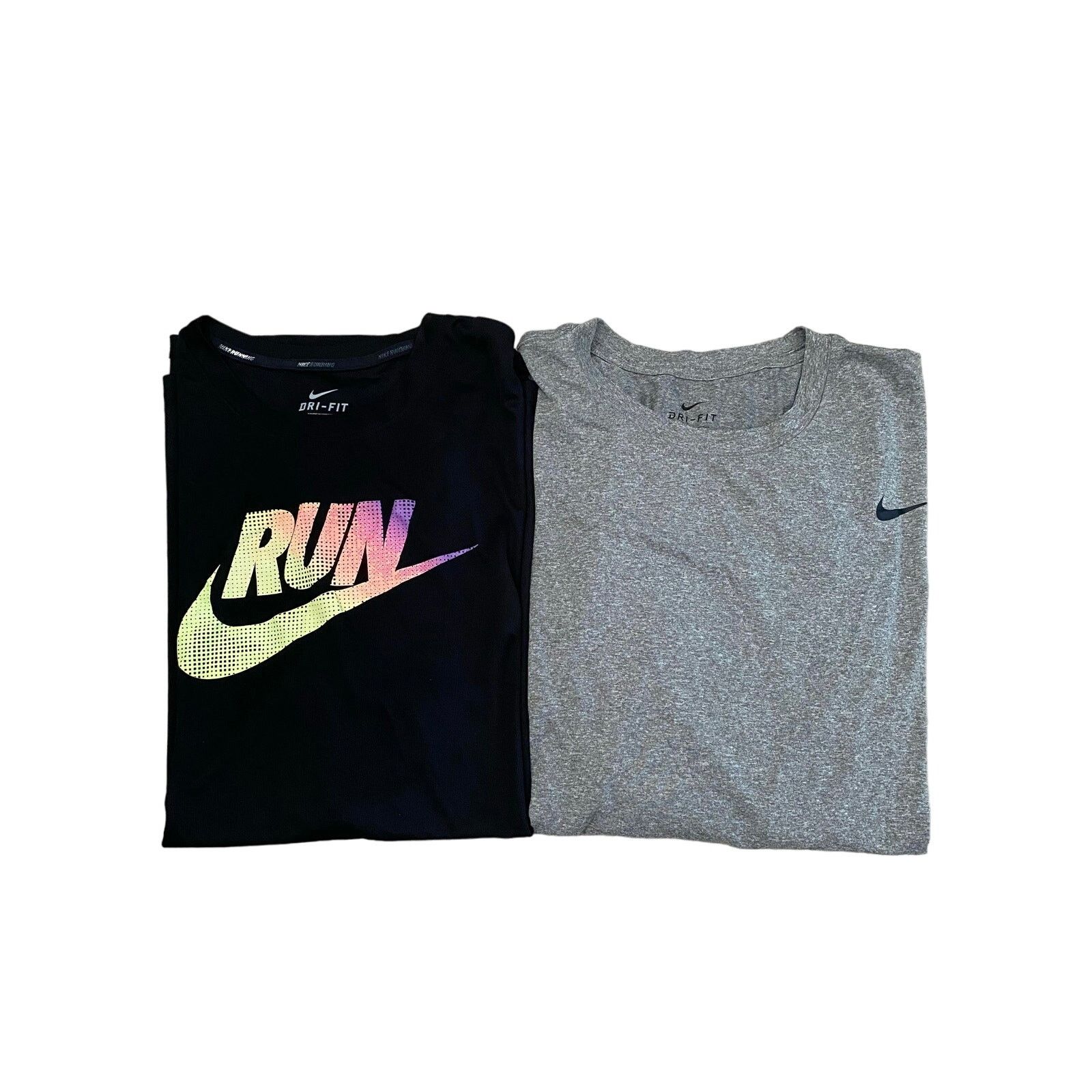 2pcs Nike Dri-Fit Run Tshirts Black and Gray Men’s XL