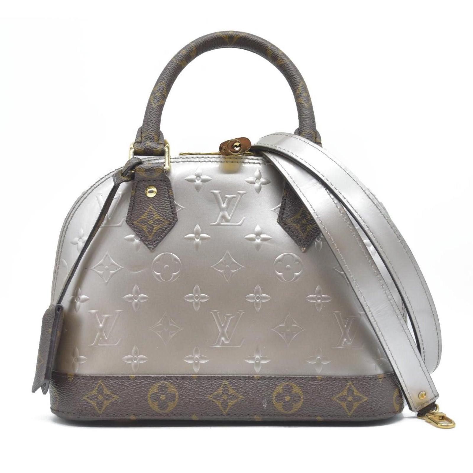 Louis Vuitton $1940 Louis Vuitton Vernis Monogram Alma BB Taupe Metallise Size ONE SIZE - 8 Thumbnail