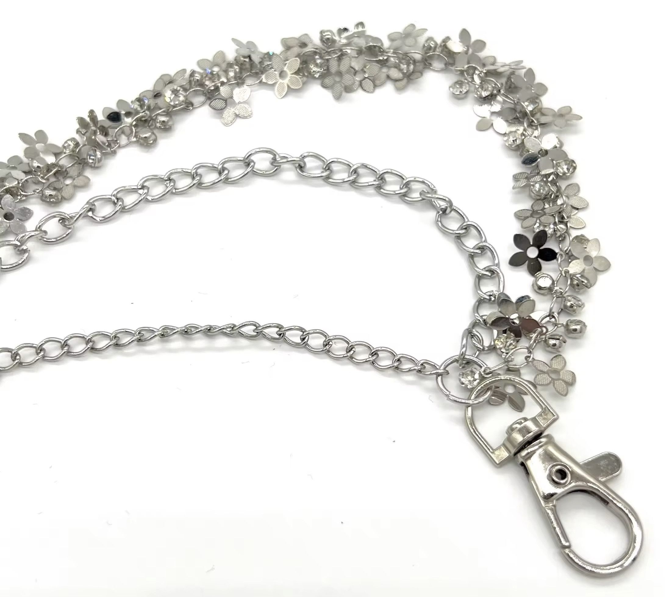 Other Silvery Floral leaf Three layers Metal Waist Pant Chain Size ONE SIZE - 4 Thumbnail