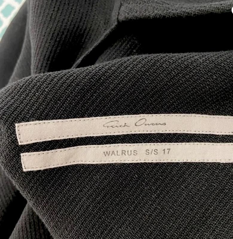 Rick Owens DRAPPED TOP WALRUS S/S 17 Size M / US 6-8 / IT 42-44 - 3 Thumbnail