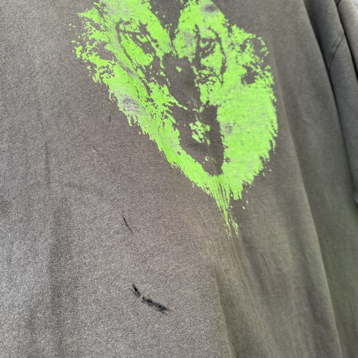 Thrashed Faded Vintage Y2K Back Channel Wolf Graphic Tee