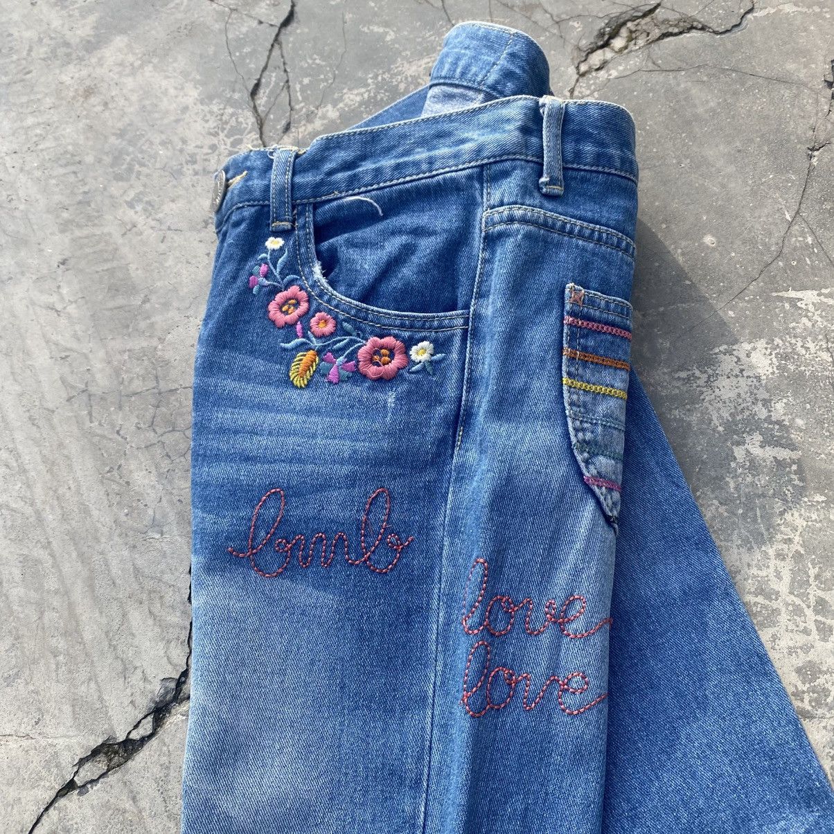 Angel Blue × Hysteric Glamour × Japanese Brand MOON BLUE Rainbow Flare Hippies Jeans Size US 29 - 7 Thumbnail