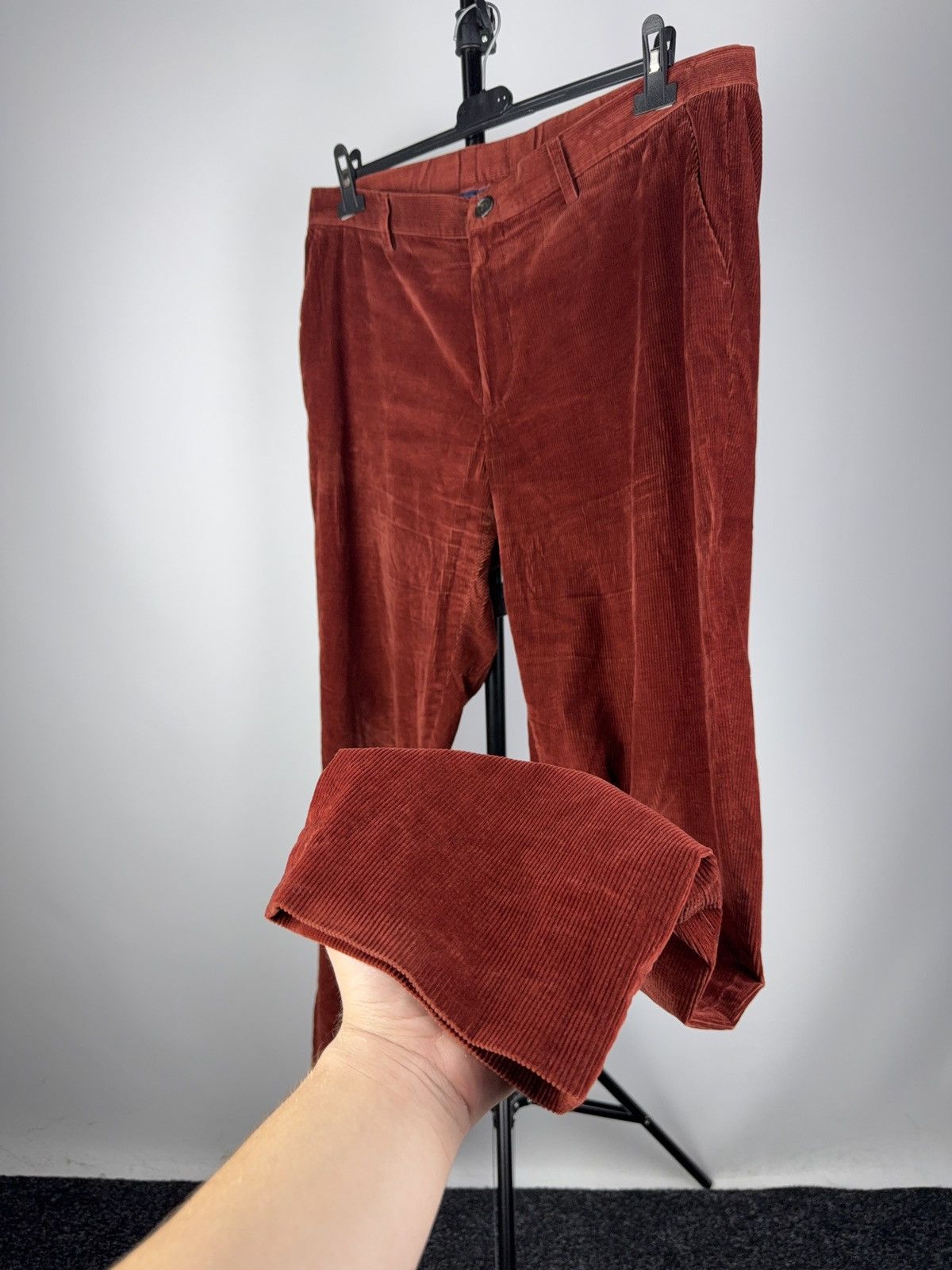 Etro Luxury Etro Slim Fit Corduroy Pants Rust Red Italian Luxury Size US 36 / EU 52 - 3 Thumbnail
