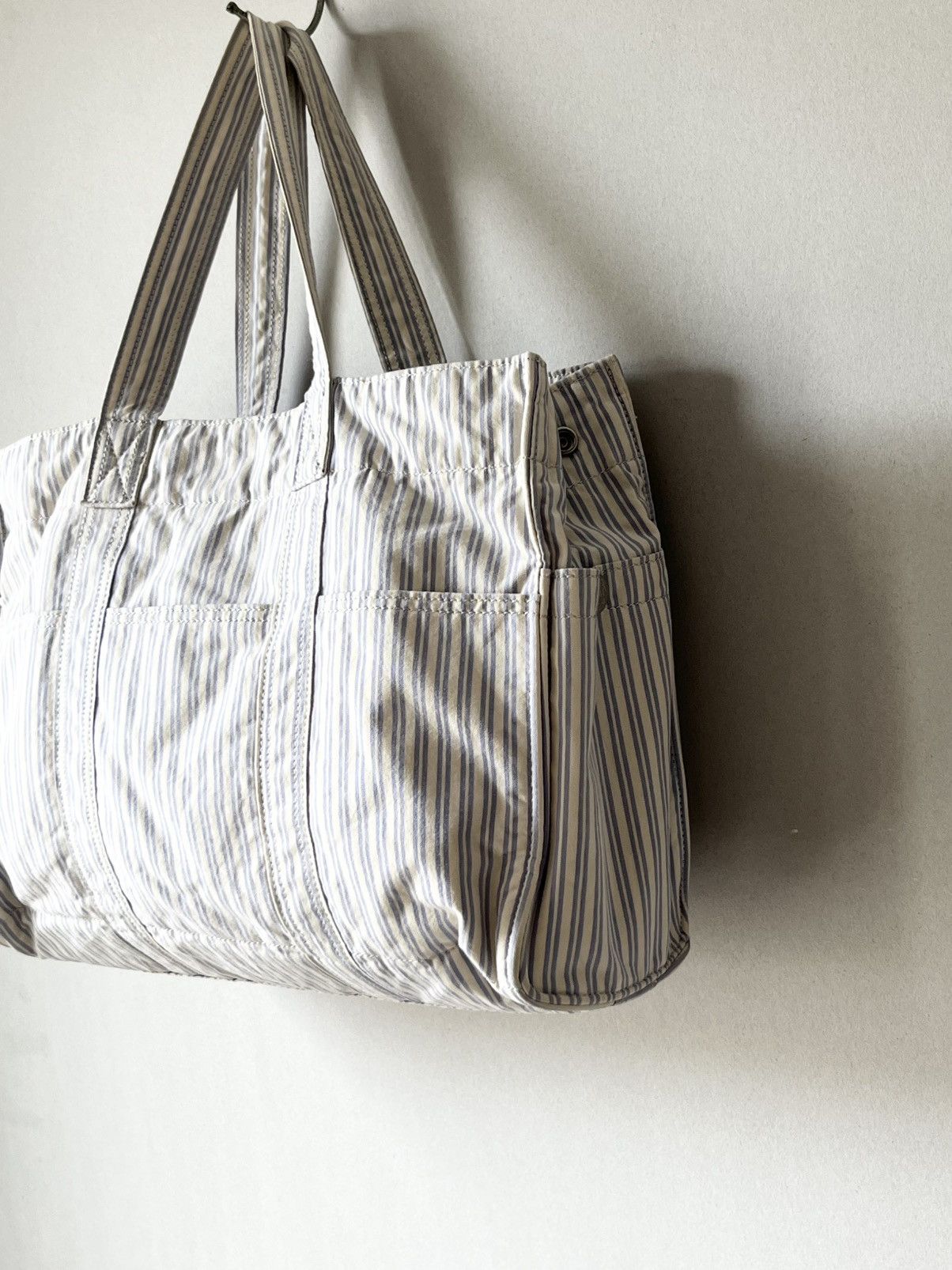 Porter Porter Yoshida Striped Canvas Tote Bag Japan Size ONE SIZE - 6 Thumbnail