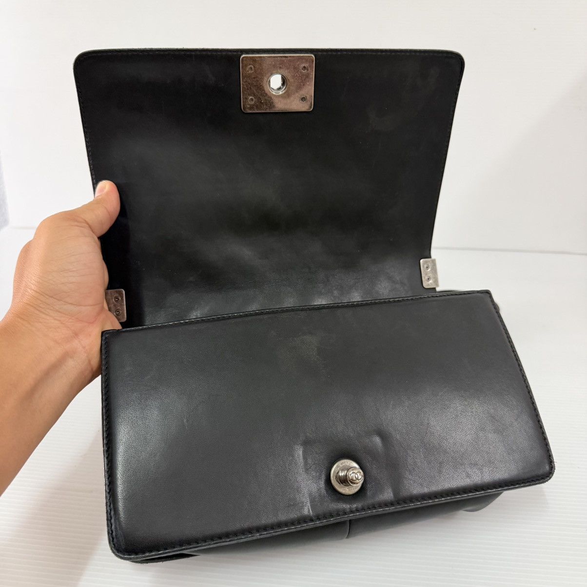 Chanel Chanel Le Boy Black Lambskin Small Shoulder Bag Size ONE SIZE - 7 Thumbnail