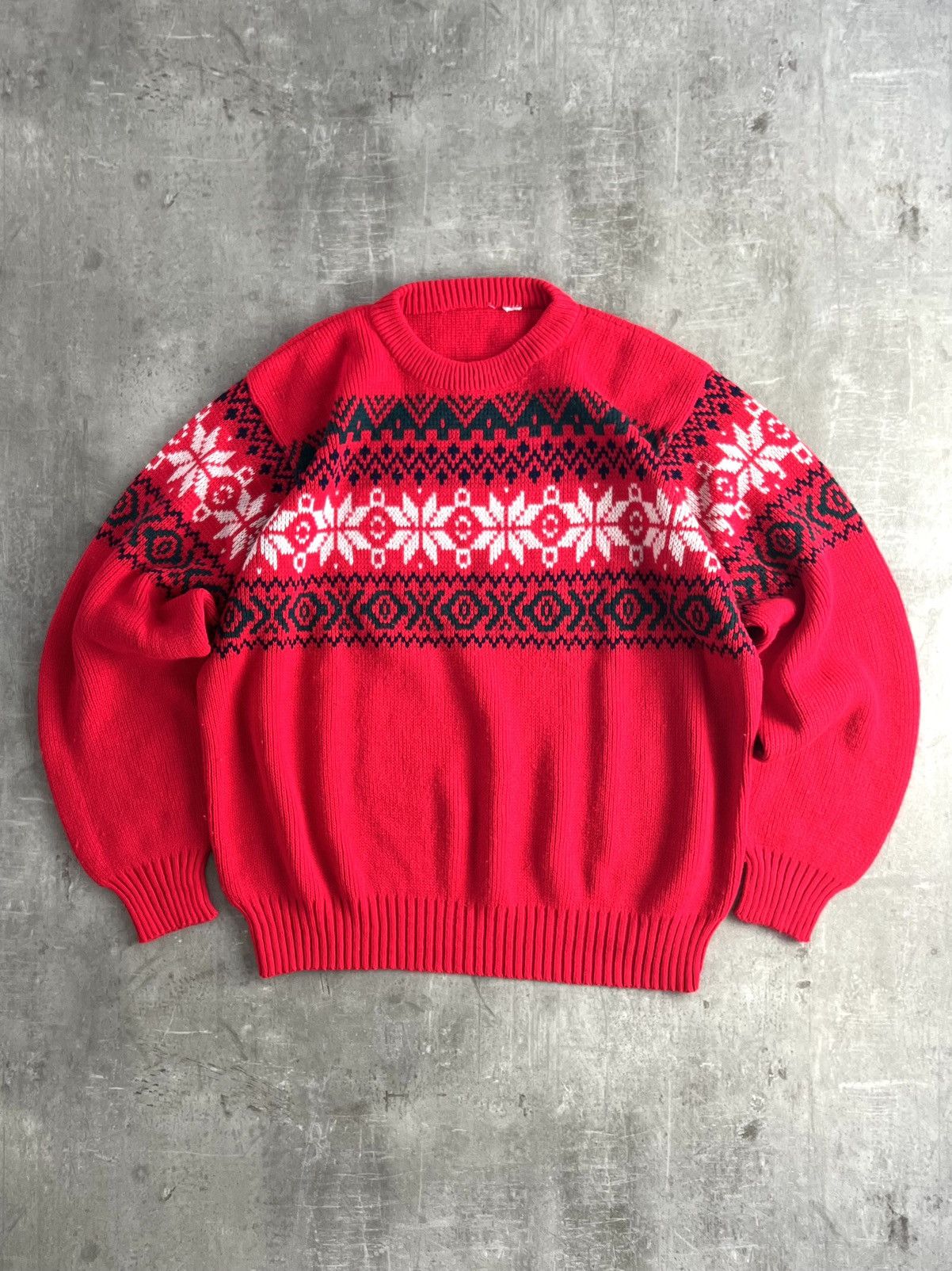Vintage VINTAGE COSBY PATTERN KNIT RED Size US L / EU 52-54 / 3 - 1 Thumbnail