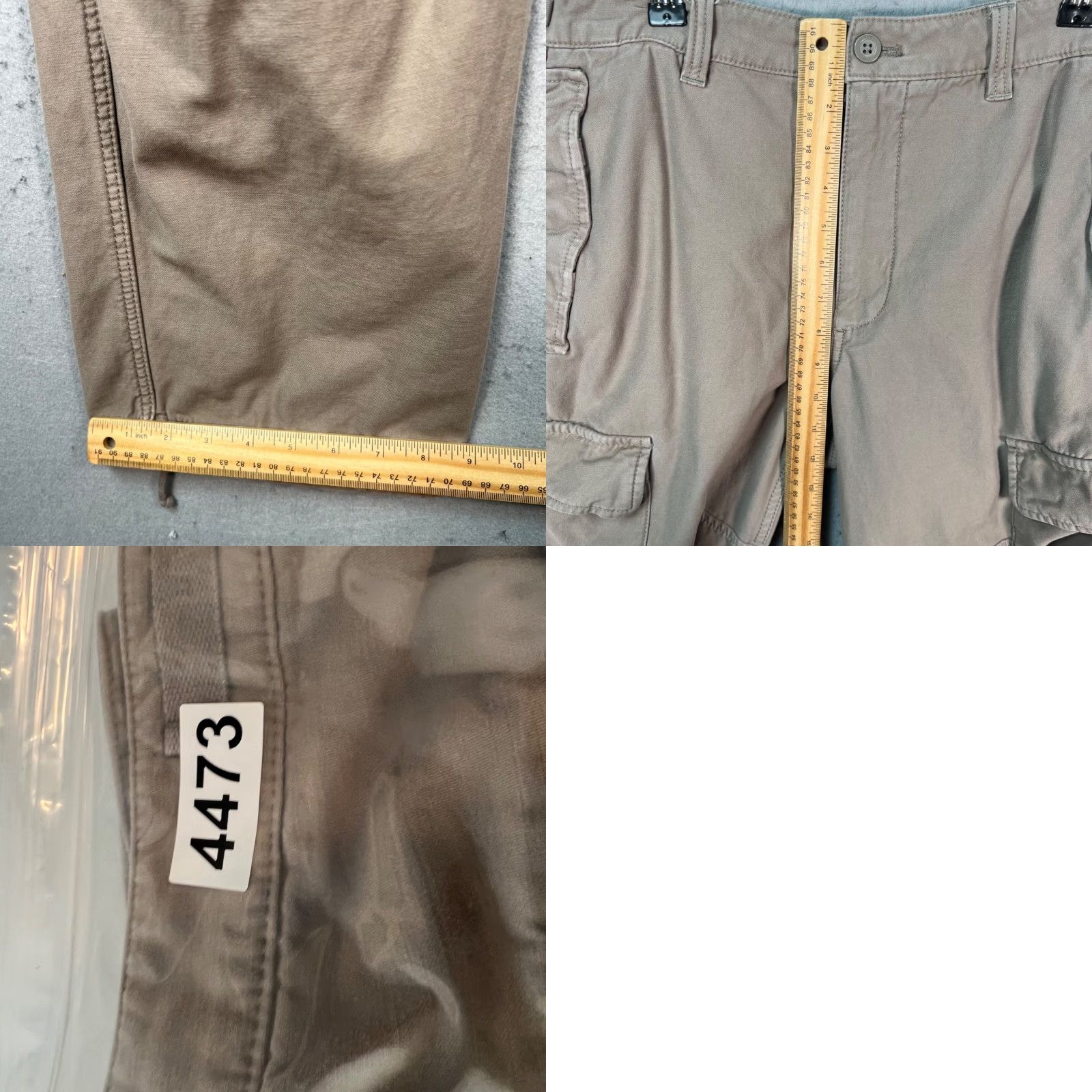 TNA TNA Womens Cargo Pants Khaki 100% Cotton Size 10 Relaxed Fit Elastic Hem Size 32" / US 10 / IT 46 - 8 Thumbnail