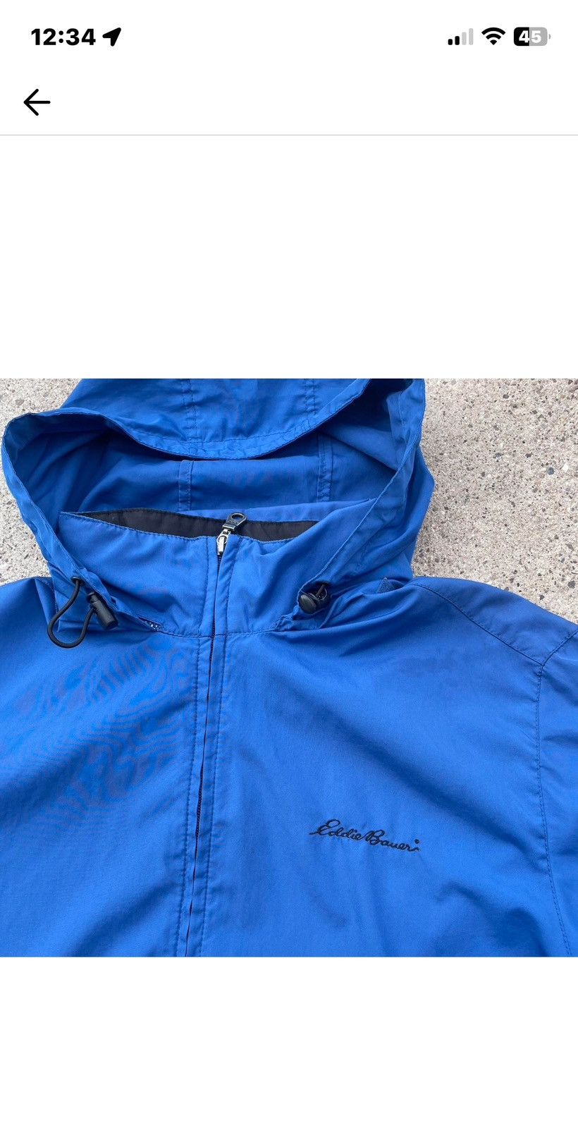 image of Vintage Eddie Bauer Windbreaker Jacket in Blue, Men's (Size Small)