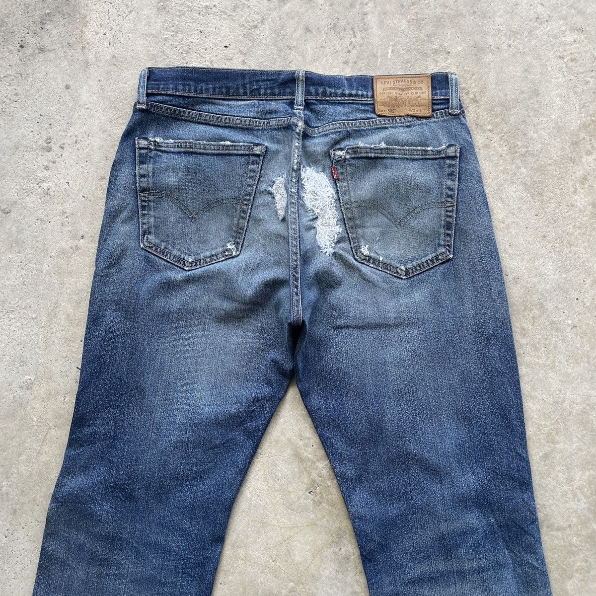 Levi's Vintage Levi’s 505 Big E THRASHED Jean Faded Denim Pants W34 Size US 34 / EU 50 - 11 Thumbnail
