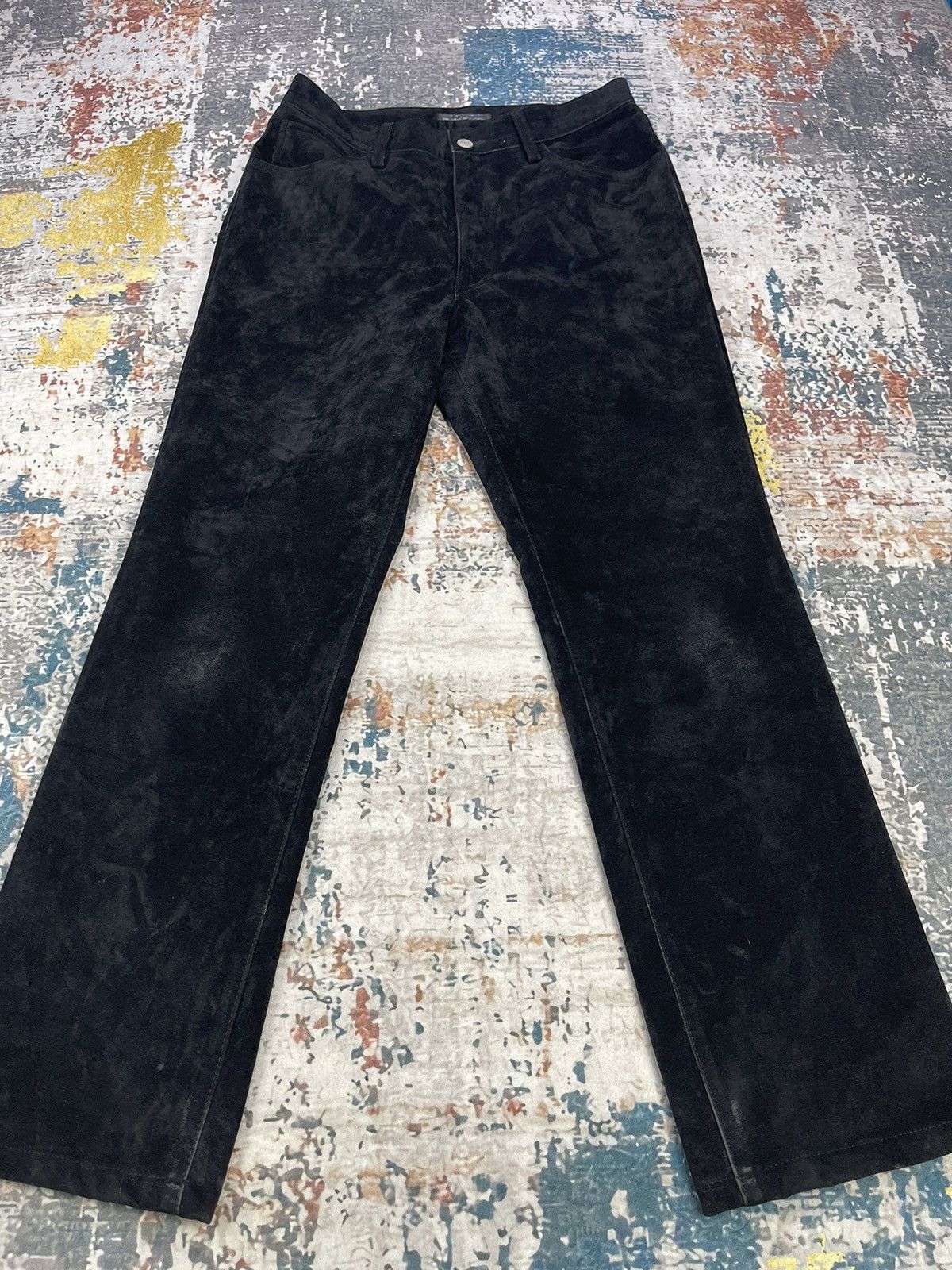 Blue Blue Japan Blue Way Company Black Suede Pants Size US 30 / EU 46 - 2 Thumbnail