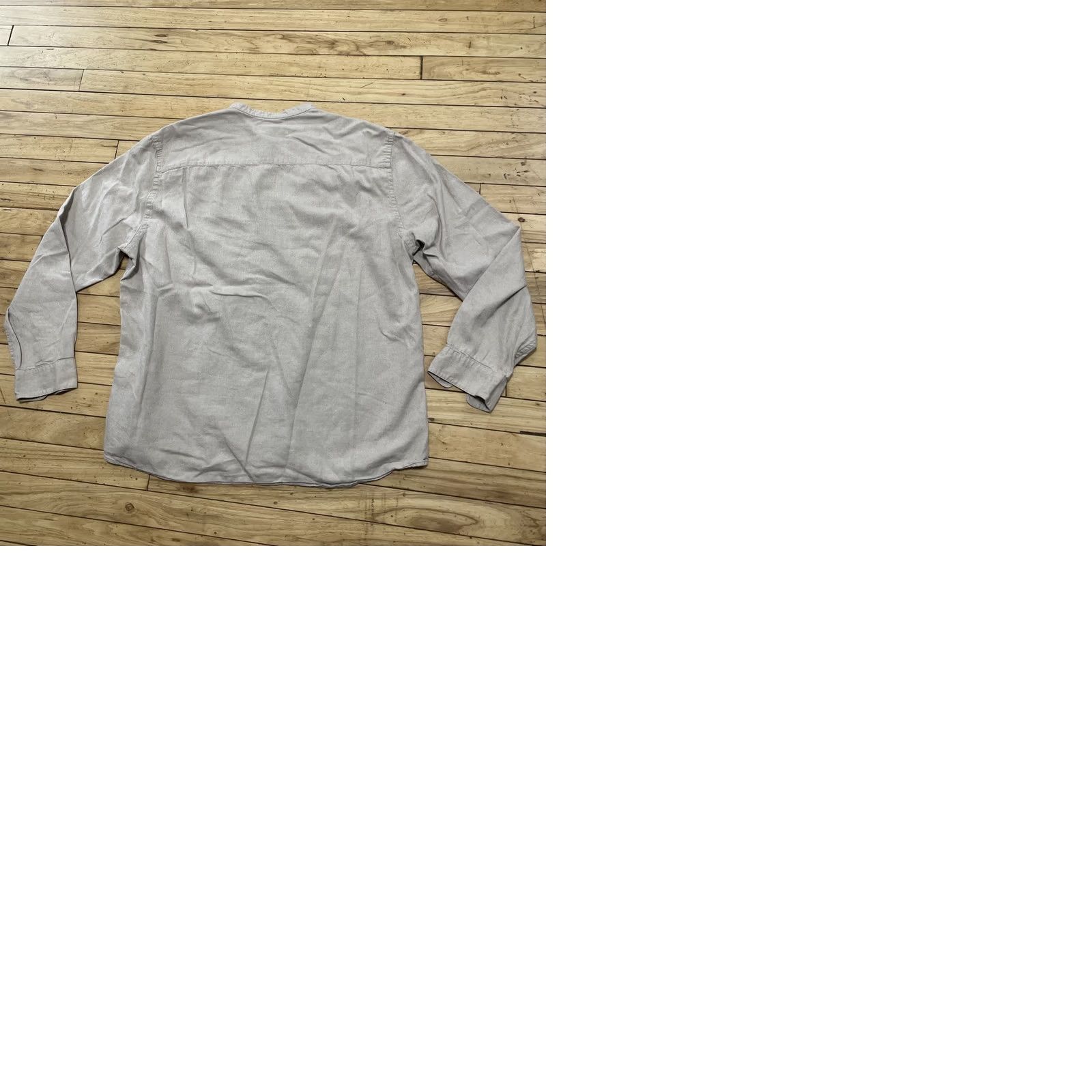 Vintage VINTAGE Button Shirt Men M Mock Neck Western Long Sleeve Beige Tan Layering Old Money Shirt Size US M / EU 48-50 / 2 - 11 Thumbnail