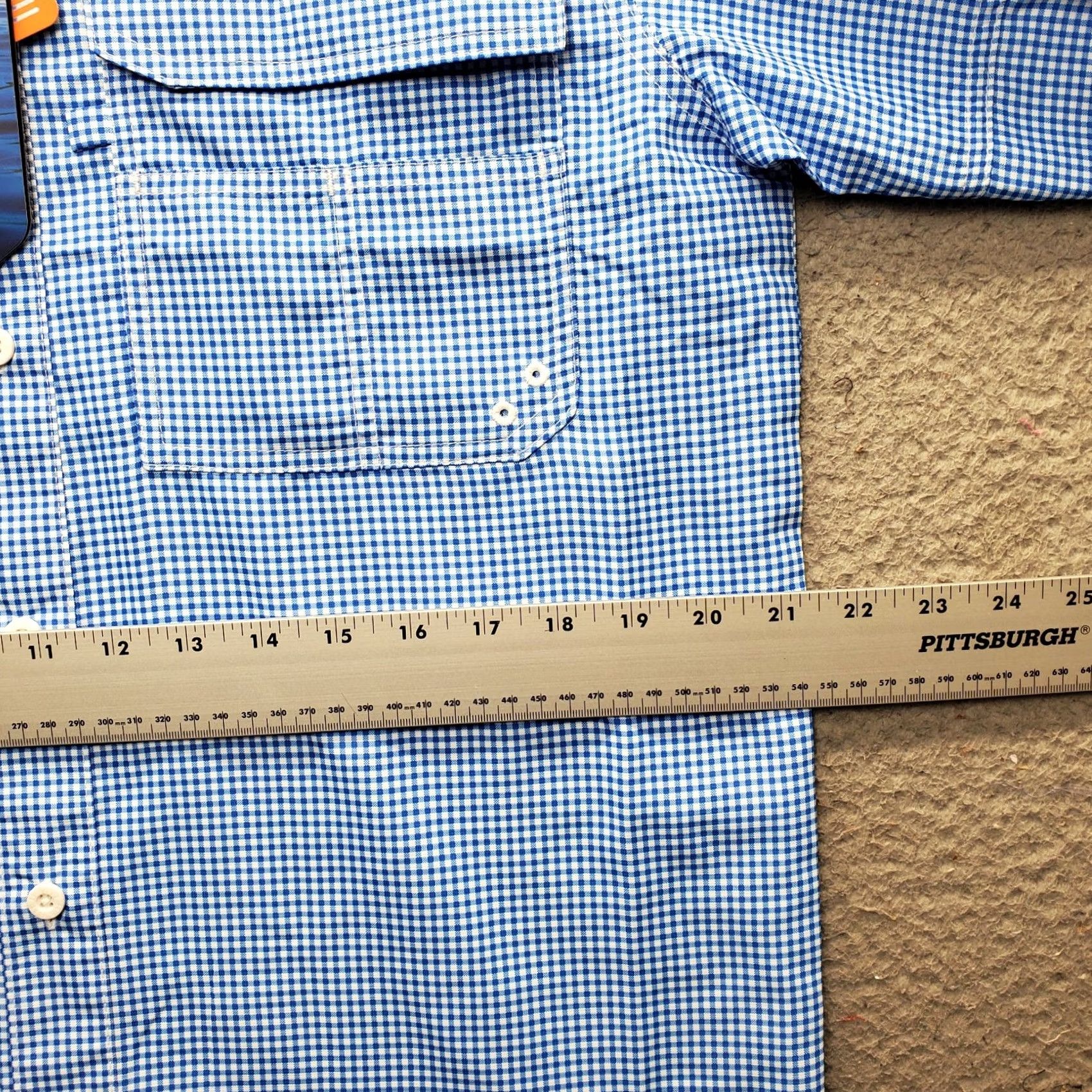 Habitat Habit Fishing Shirt Mens Small Multi Gingham Vented Back Collar Button Up Blue Size US S / EU 44-46 / 1 - 4 Thumbnail