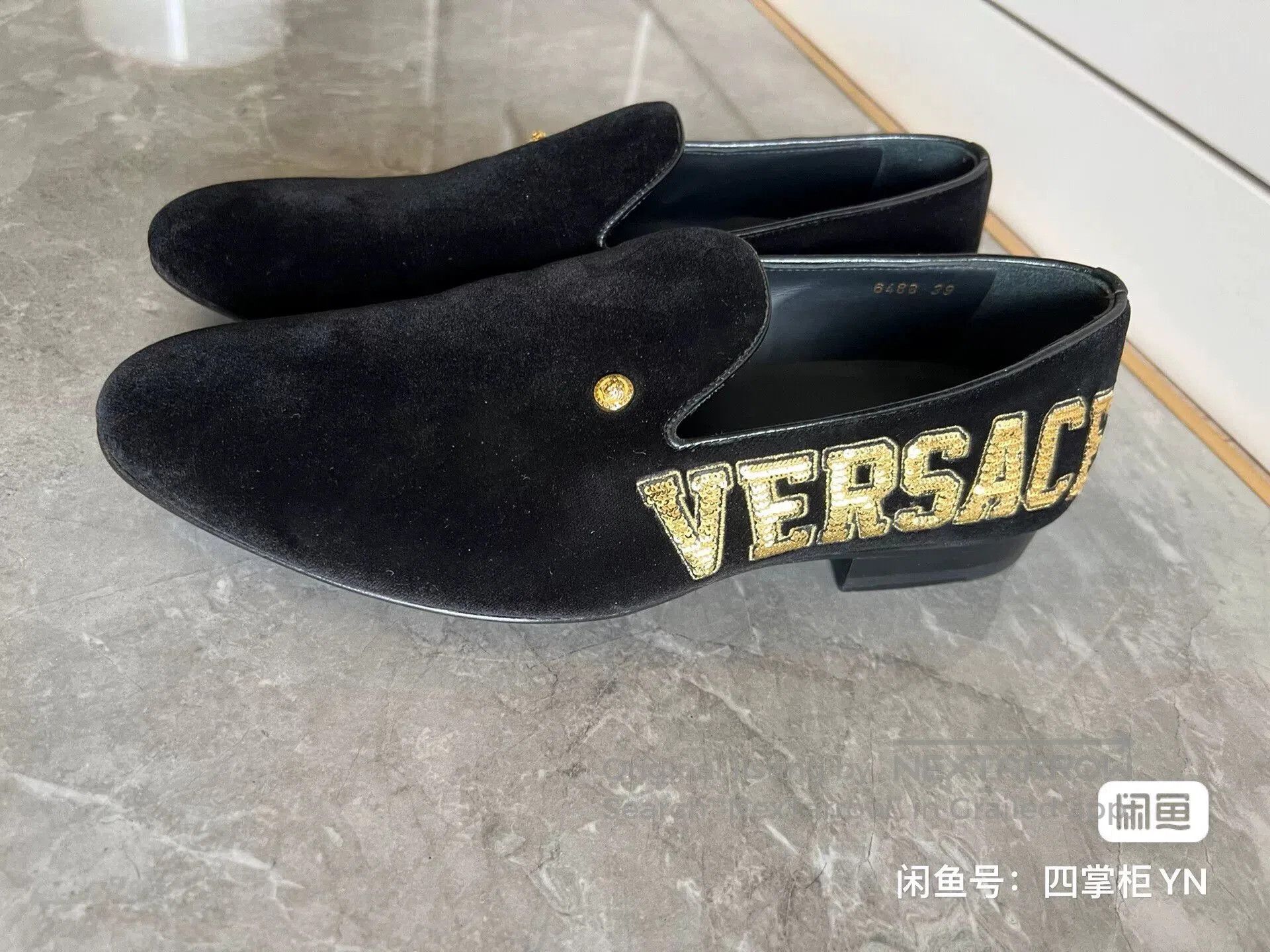 Versace Versace Runway Men's Gold Figure Shoes. Size US 6 / EU 39 - 2 Thumbnail