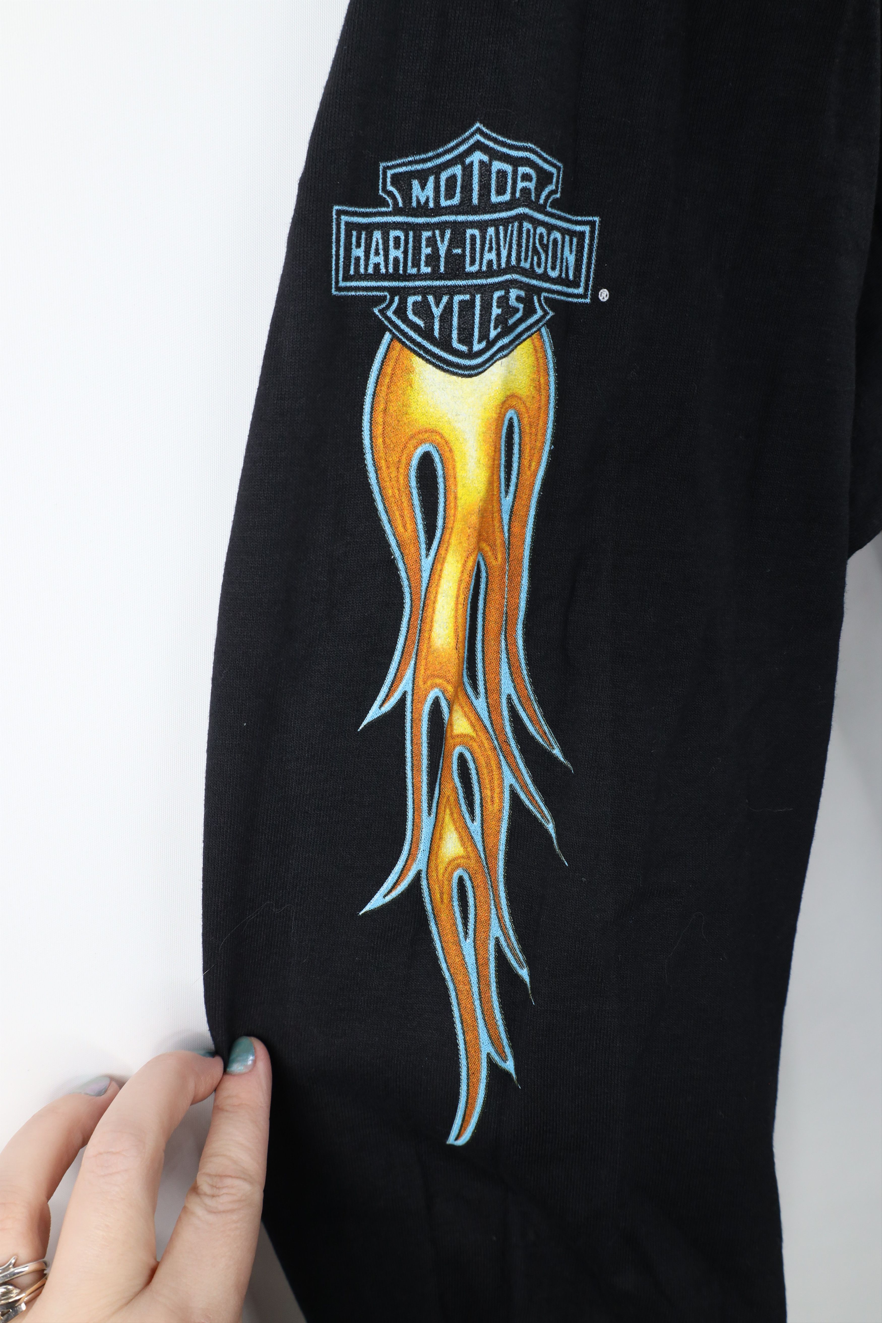 Harley Davidson × Vintage Vintage Y2K 2001 Harley Davidson Flames Long Sleeve T-Shirt Size US XL / EU 56 / 4 - 5 Thumbnail