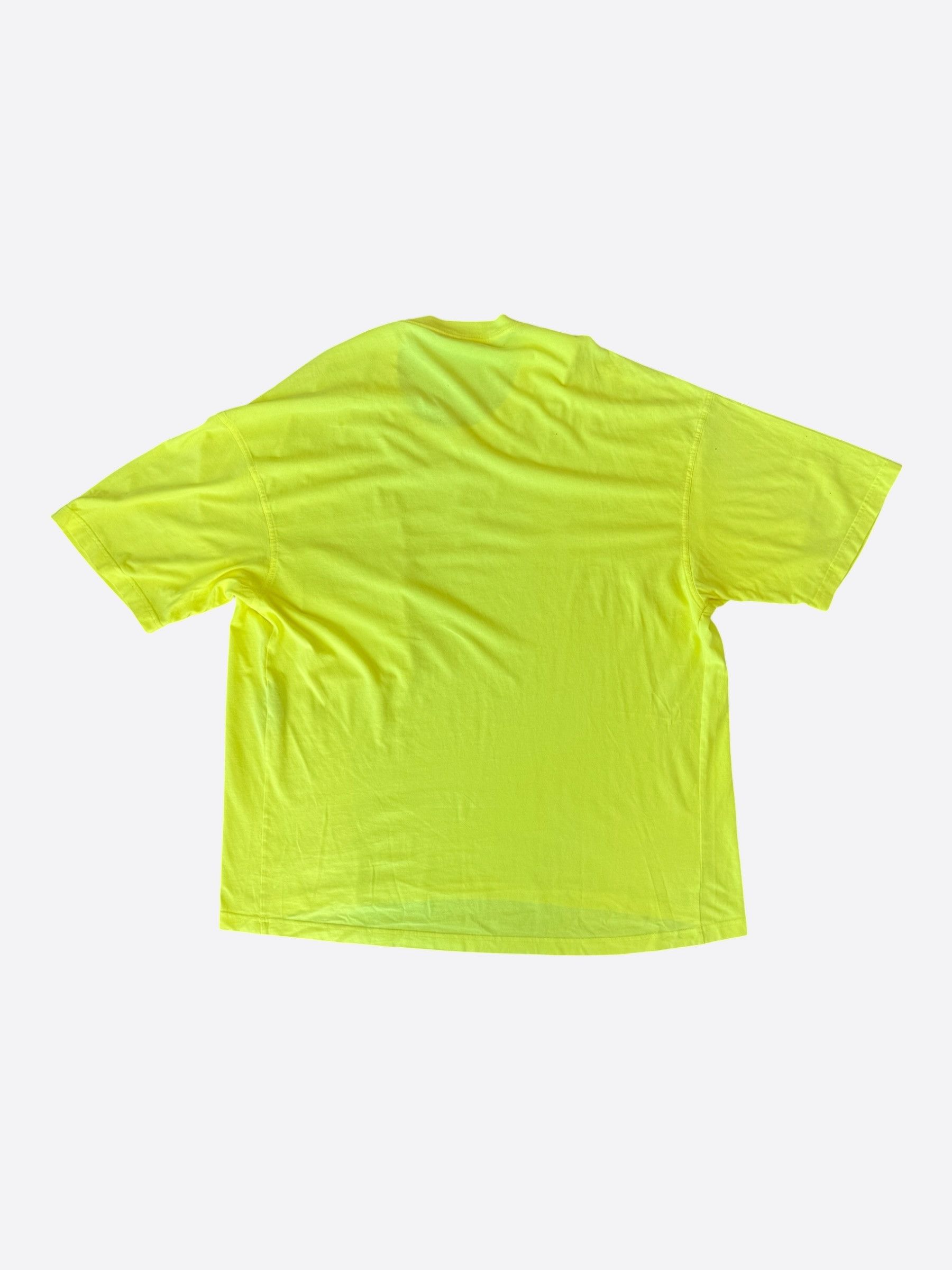 Balenciaga Balenciaga Yellow & Black Logo T-Shirt Size US XXL / EU 58 / 5 - 2 Thumbnail