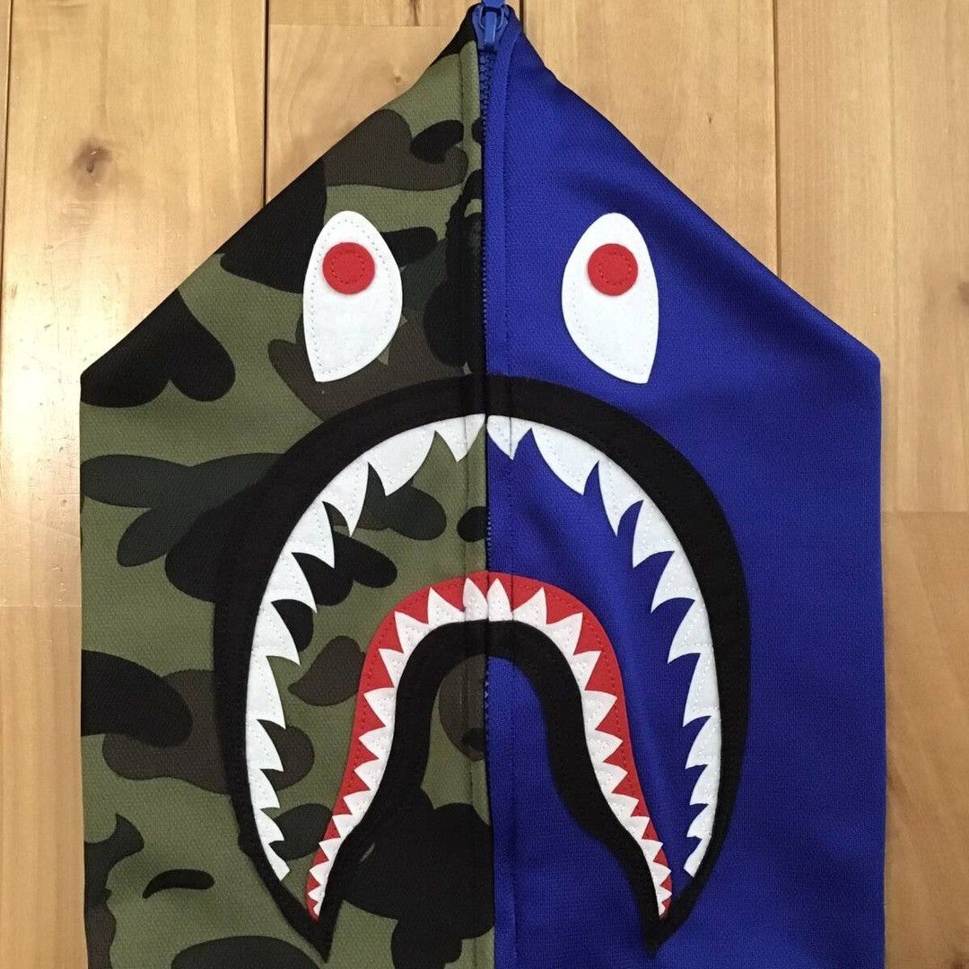Bape BAPE camo Jersey Shark full zip Hoodie a bathing ape Size US XL / EU 56 / 4 - 3 Thumbnail