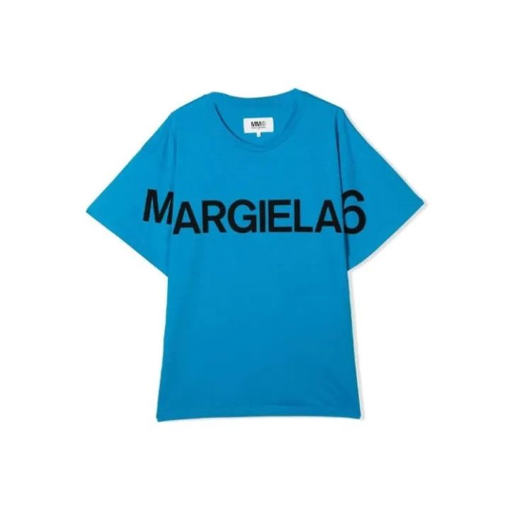 Maison Margiela Maison Margiela Kids Logo Print Short Sleeve T-Shirt 0079 Size US L / EU 52-54 / 3 - 1 Thumbnail
