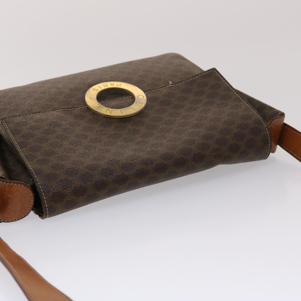 Celine CELINE Macadam Canvas Shoulder Bag Pvc Leather Brown Size ONE SIZE - 7 Thumbnail