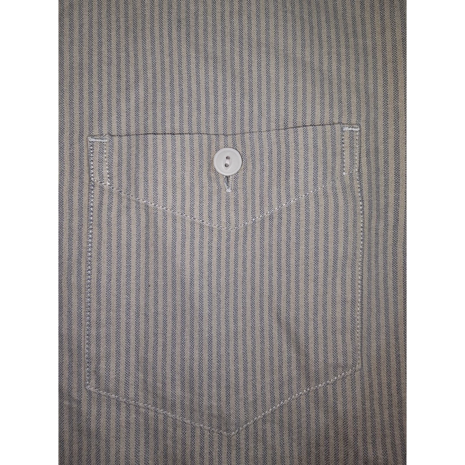 Pendleton VINTAGE Pendleton LOWELL Oxford Shirt Striped Long Sleeve Button Up Mens XL Cream/Ivory Cotton Oxford Collared Size US XL / EU 56 / 4 - 7 Thumbnail