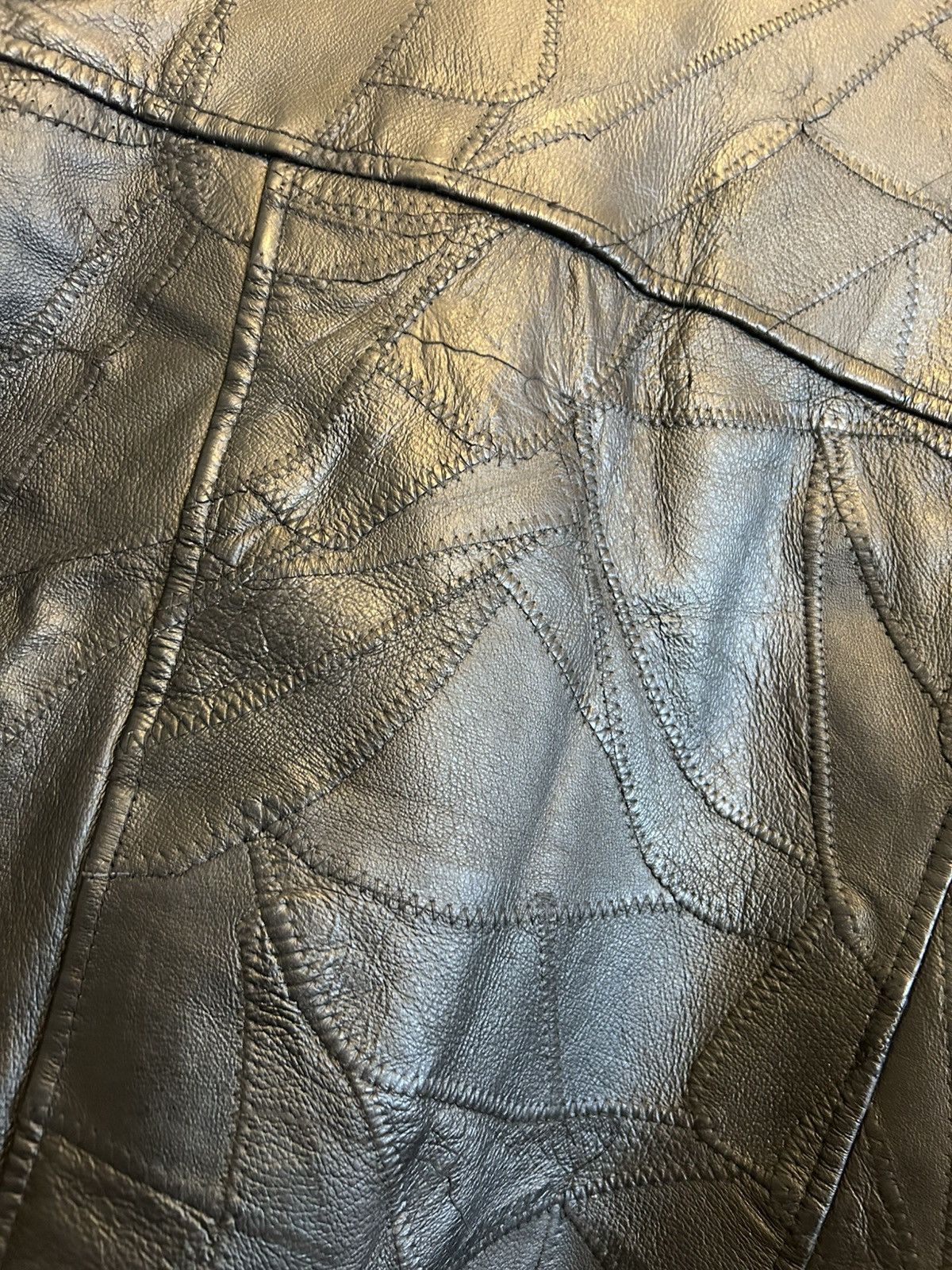 Other Vintage Patchwork Leather biker jacket Size US L / EU 52-54 / 3 - 4 Thumbnail
