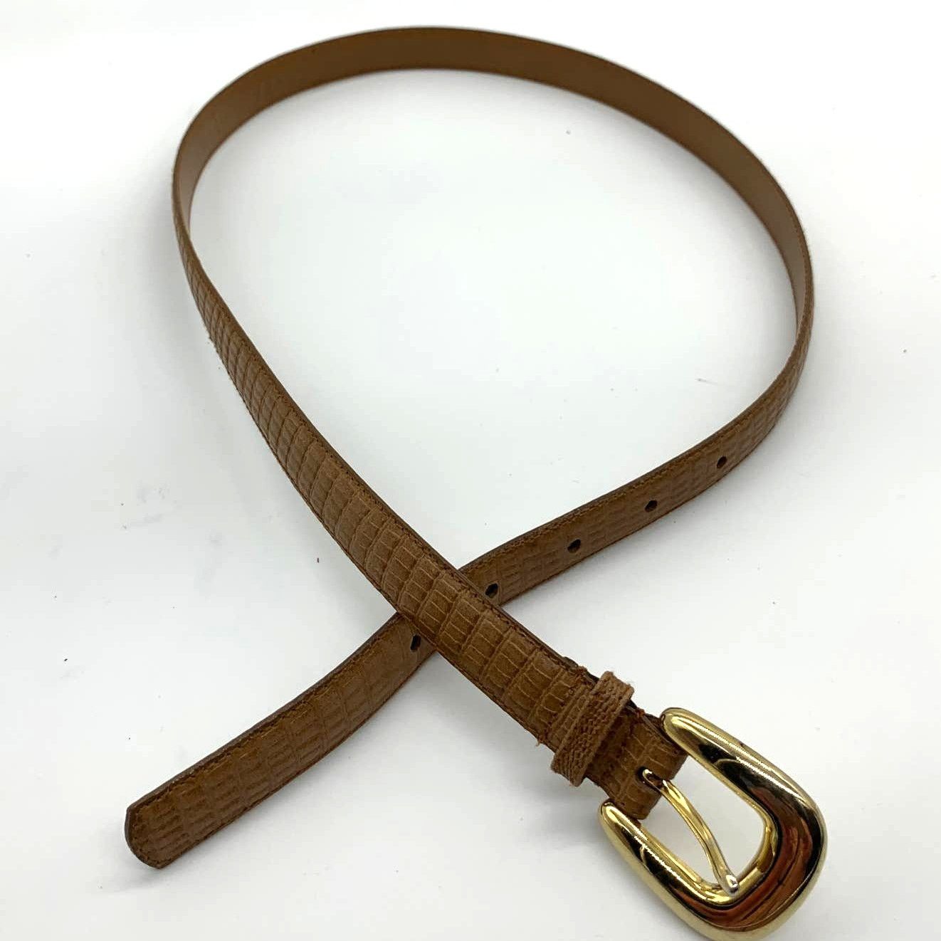 Other TJW Brown Genuine Leather Womens Belt Size M-L Size ONE SIZE - 1 Thumbnail