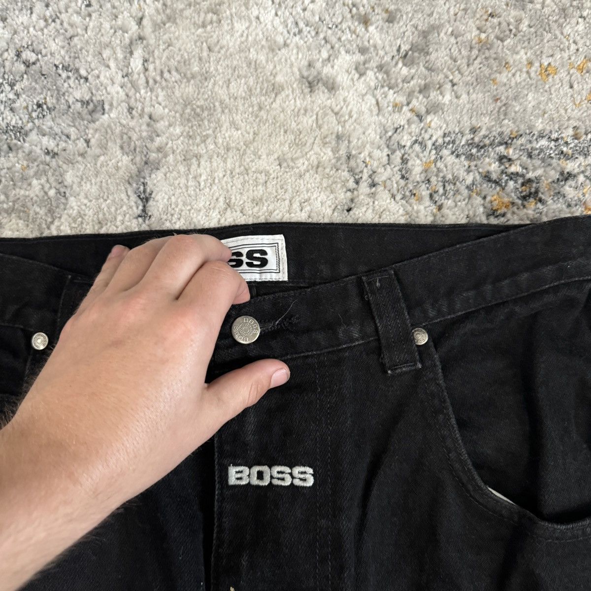 JNCO × Vintage Crazy Vintage boss baggy wide leg double knee unique jeans Size US 34 / EU 50 - 8 Thumbnail
