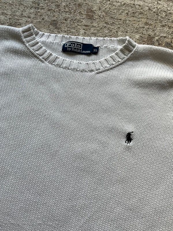 Polo Ralph Lauren Polo Ralph Lauren Sz XL Sweater Crewneck Small Pony White Size US XL / EU 56 / 4 - 9 Thumbnail