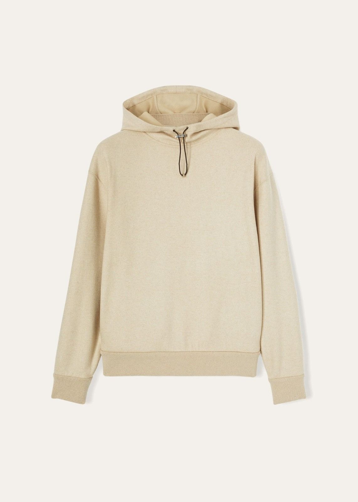 o1srvl11e1224 Oversized Drop-Shouldered Hoodie in Beige