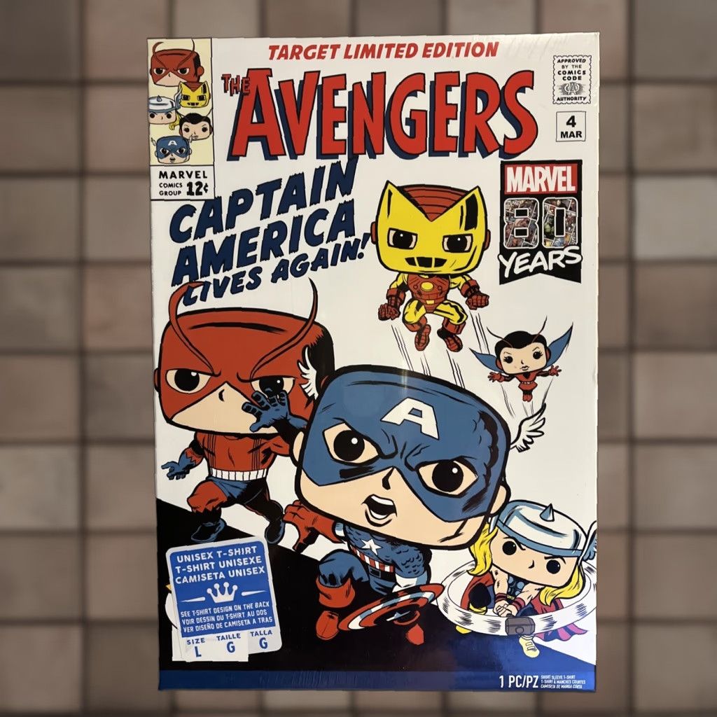 Vintage VINTAGE Marvel Captain America T-Shirt Men Large Blue Avengers Funko POP! Size US L / EU 52-54 / 3 - 1 Thumbnail