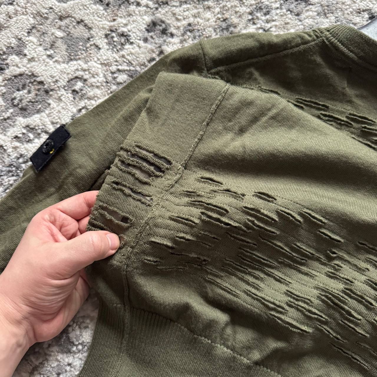 Stone Island Stone Island Knitted Distressed Camouflage Custom Sweater Size US S / EU 44-46 / 1 - 6 Thumbnail
