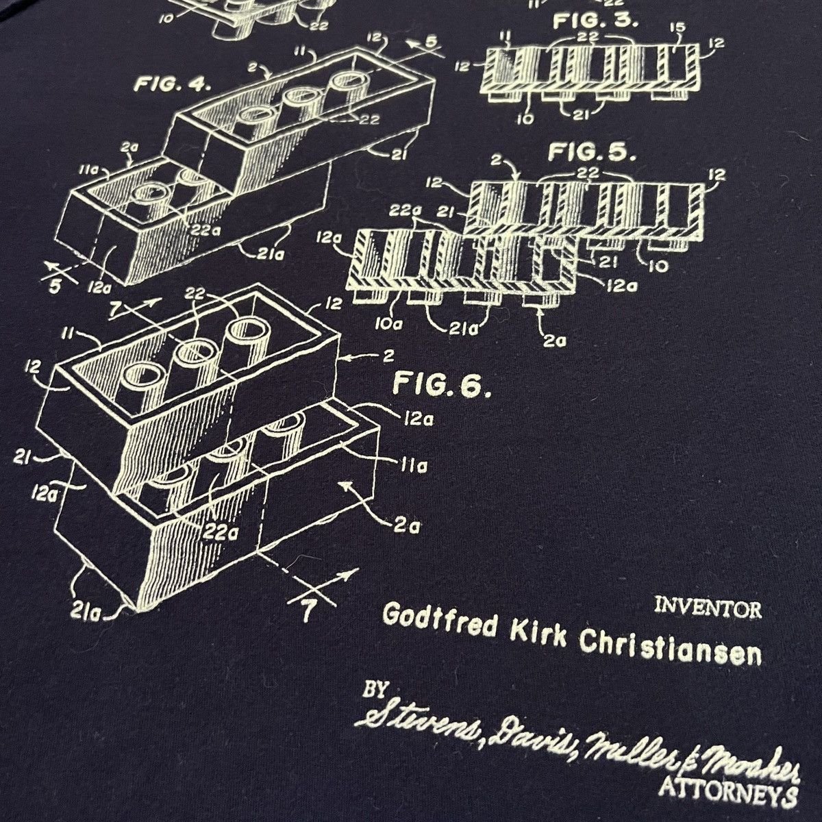 Cartoon Network × LEGO Lego Building Blocks blueprint of blivks black graphic Tee L Size US L / EU 52-54 / 3 - 4 Thumbnail