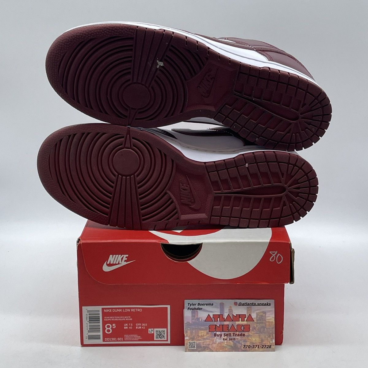 Nike Dunk low team red Size US 8.5 / EU 41-42 - 7 Thumbnail