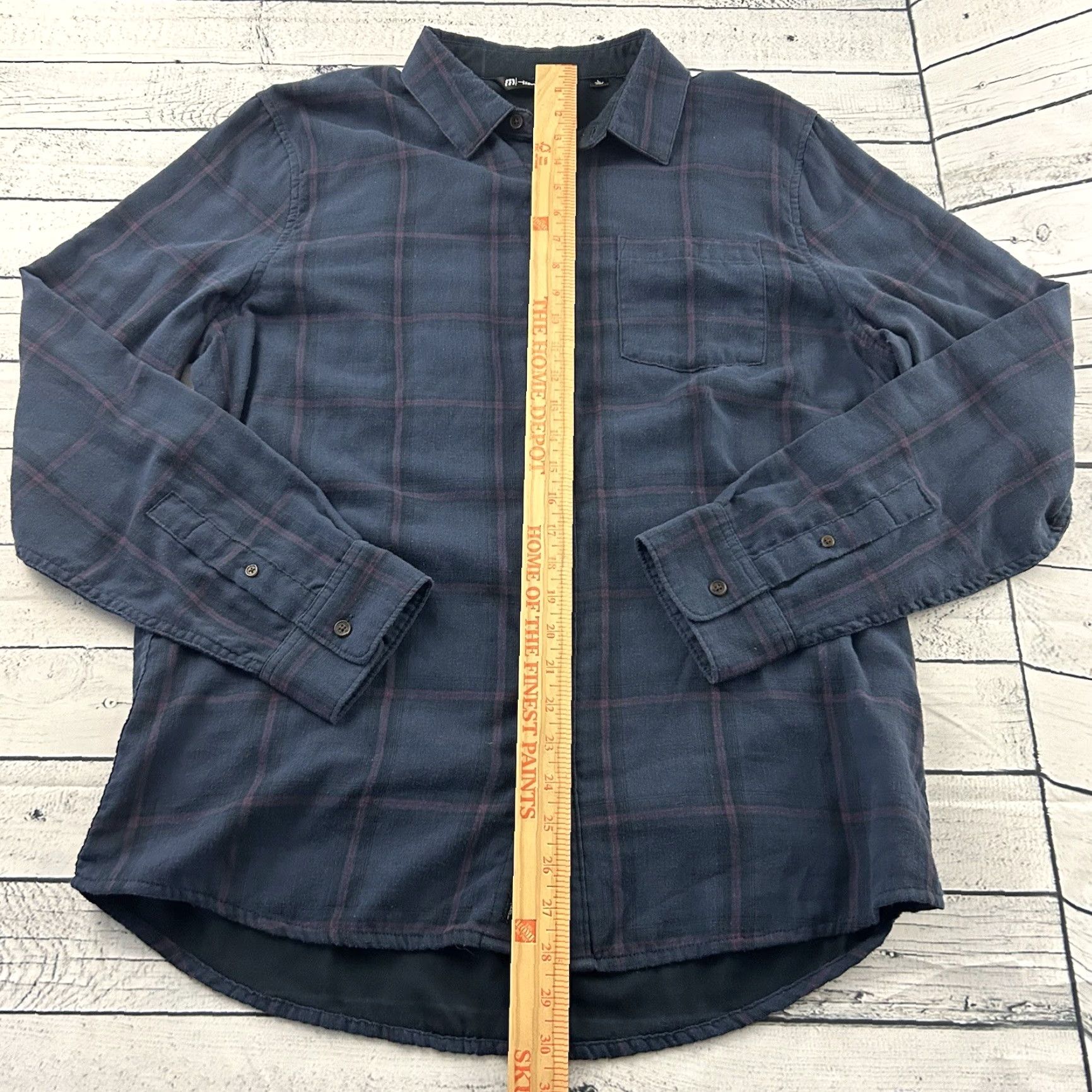 TravisMathew Travis Mathew Plaid Long Sleeve Button-Up Shirt Men's L Blue Flannel Size US L / EU 52-54 / 3 - 4 Thumbnail