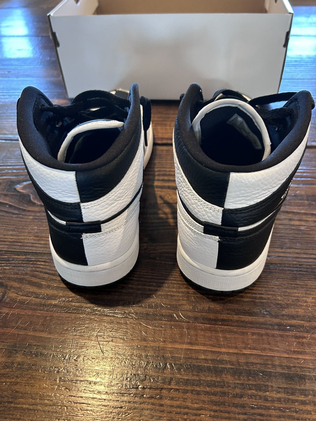 Nike Jordan 1 mid Split Black White Size US 9 / EU 42 - 4 Thumbnail