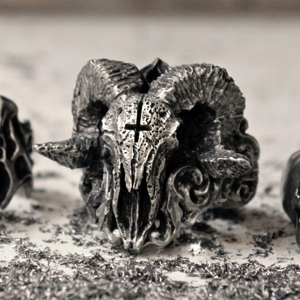 Other Satanic Demon Sorath Skull Ring Size ONE SIZE - 2 Thumbnail