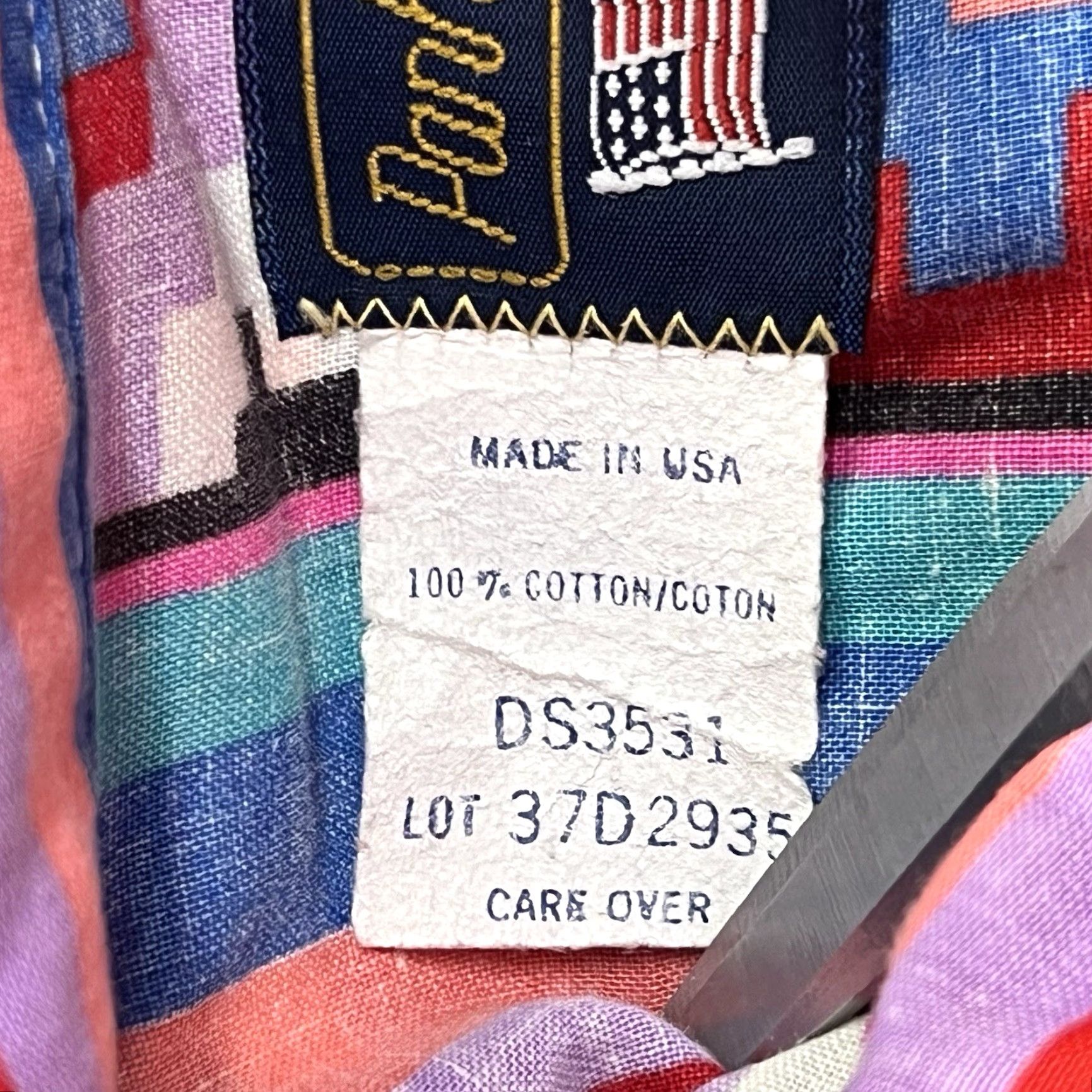 Vintage VINTAGE Panhandle Slim Shirt Men L Aztec Cowboy Western Rodeo Blue Pink Navajo Button-Up Short Sleeve Collared 16 USA Mens Size US L / EU 52-54 / 3 - 5 Thumbnail