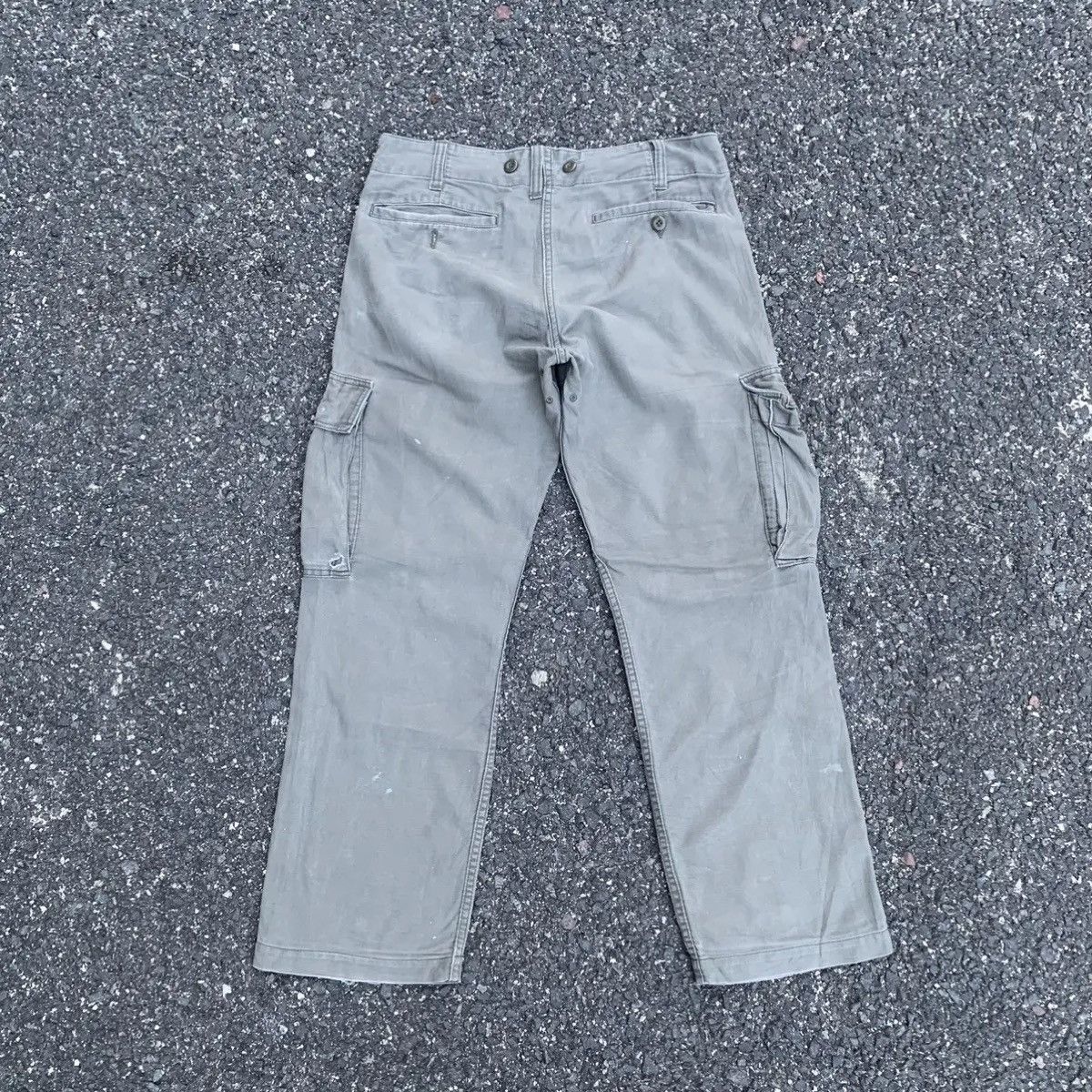 Japanese Brand Back Number Utility Faded Tactical Heavy Cotton Cargo Pants Size US 32 / EU 48 - 10 Thumbnail