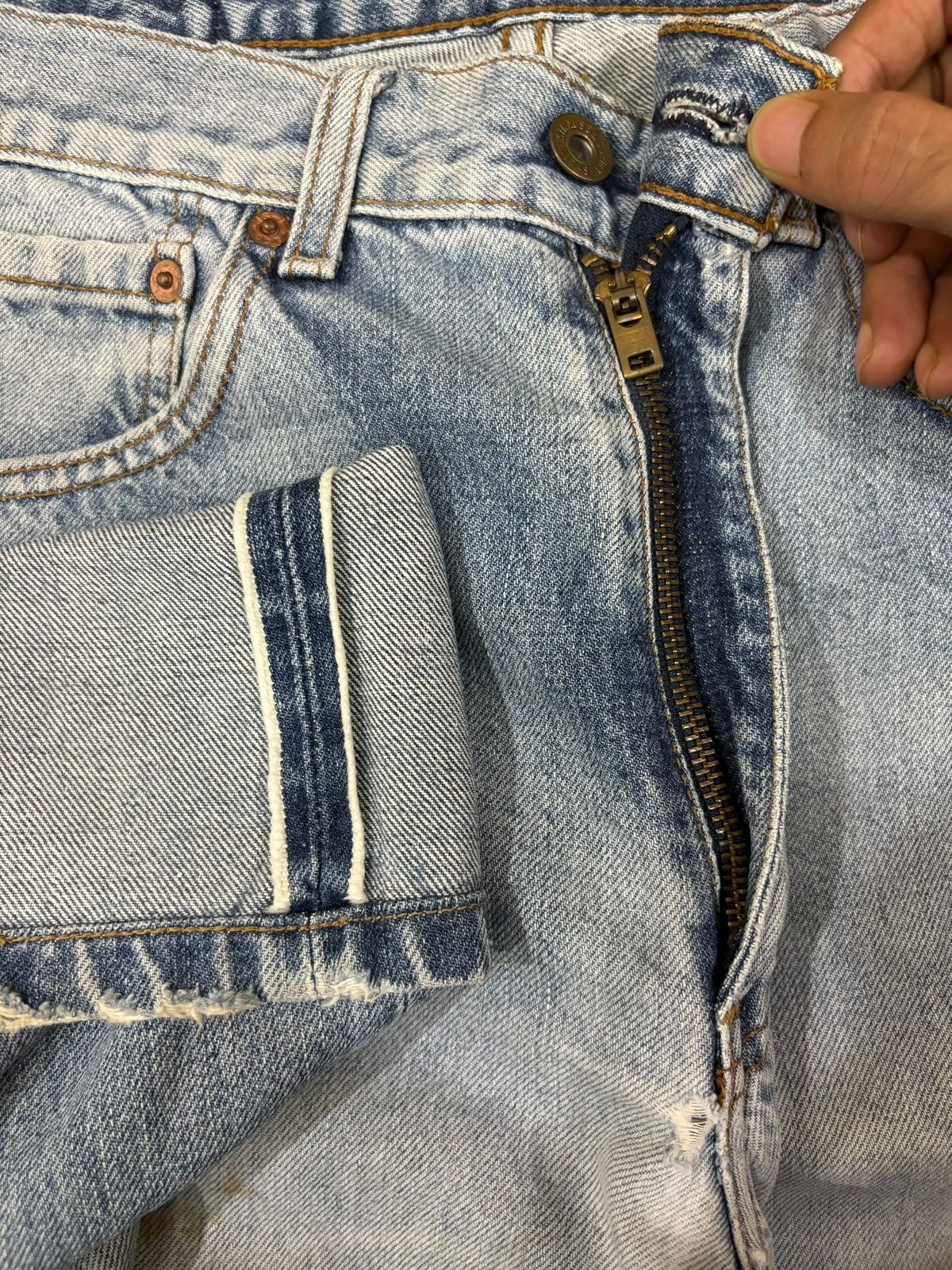 Levi's Vintage 90s Levis 503 Selvedge Faded Baggy Jeans Size US 29 - 4 Thumbnail