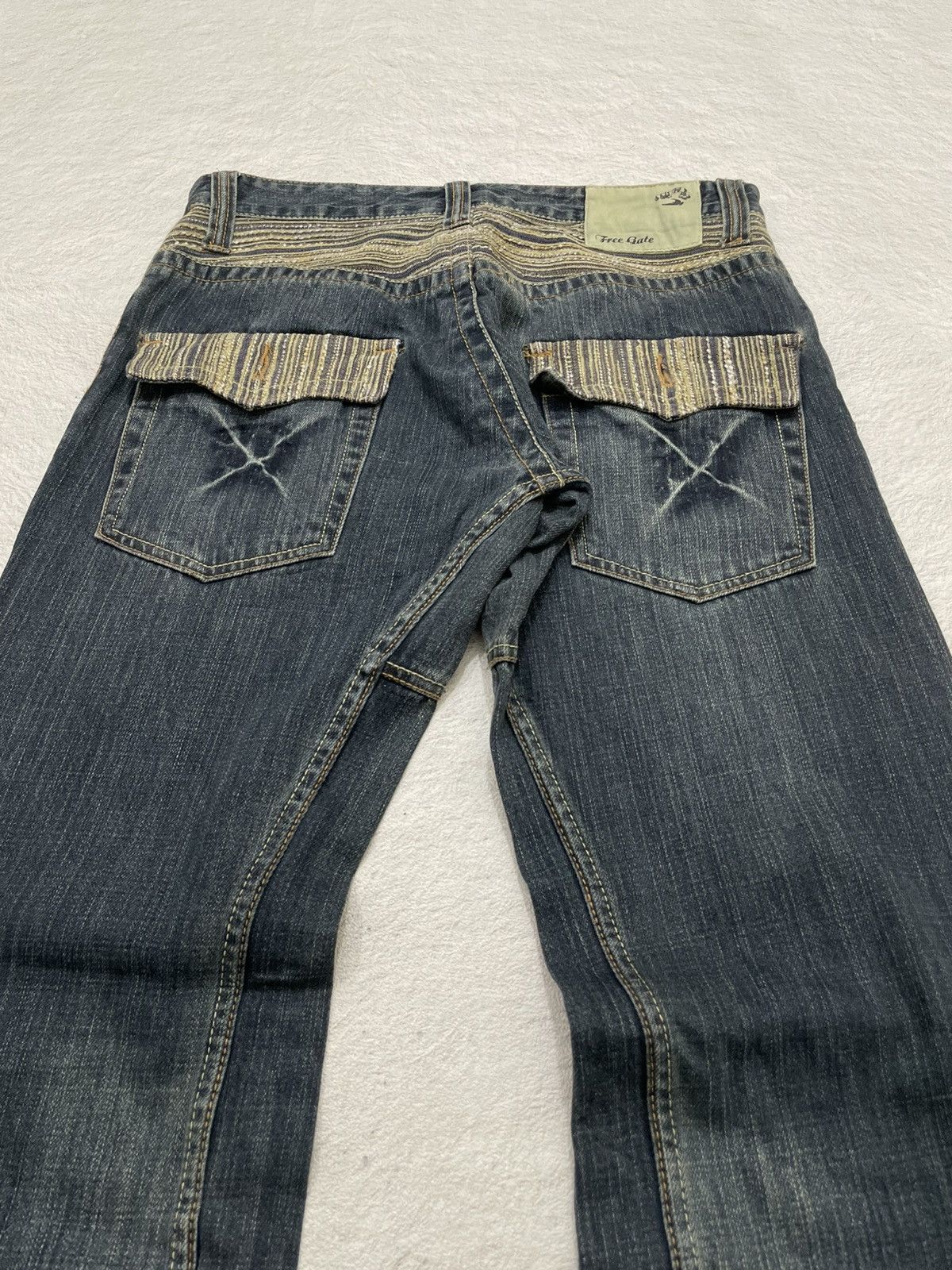 Japanese Brand 2000s Hand Tailored Denim Mudwash Details Pocket Y2K Size US 31 - 5 Thumbnail