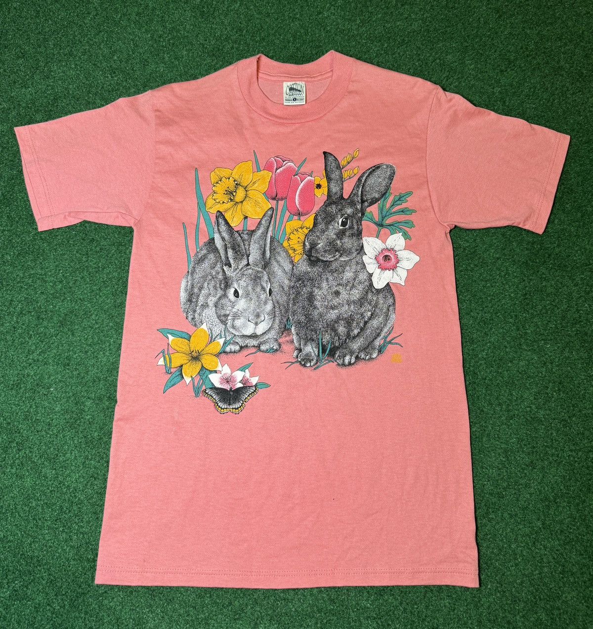 Vintage Vtg 90s Cotton Grove Bunny Rabbits Easter Spring T Shirt Size S / US 4 / IT 40 - 1 Thumbnail