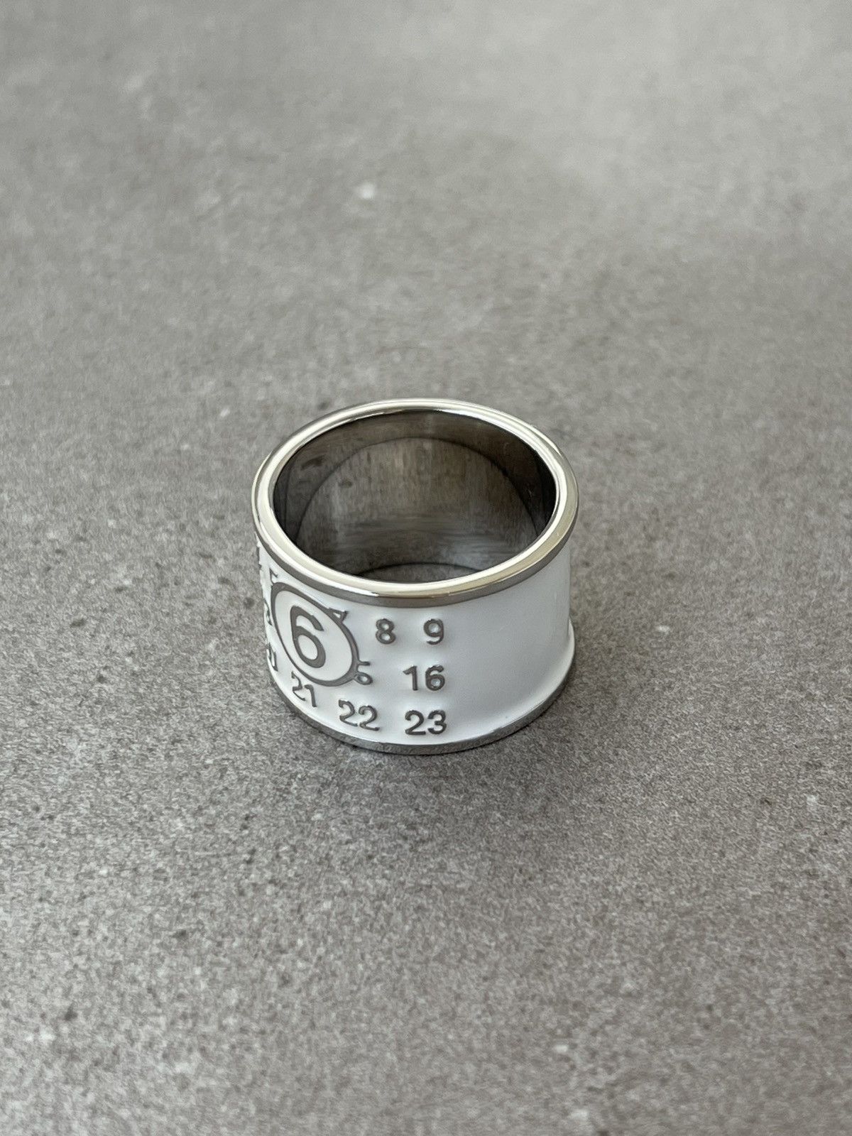 Maison Margiela !DS! SS24 Maison Margiela Numbers Silver White Ring Size ONE SIZE - 5 Thumbnail