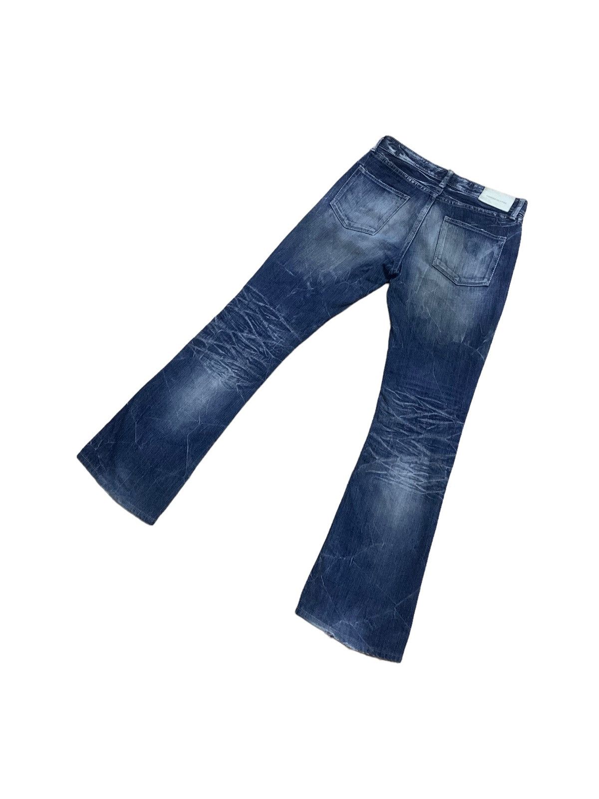 GOSTAR DE FUGA × Japanese Brand 🔥Flare🔥 Vintage Gostar De Fuga Distress Button Fly Jean Size US 31 - 12 Thumbnail