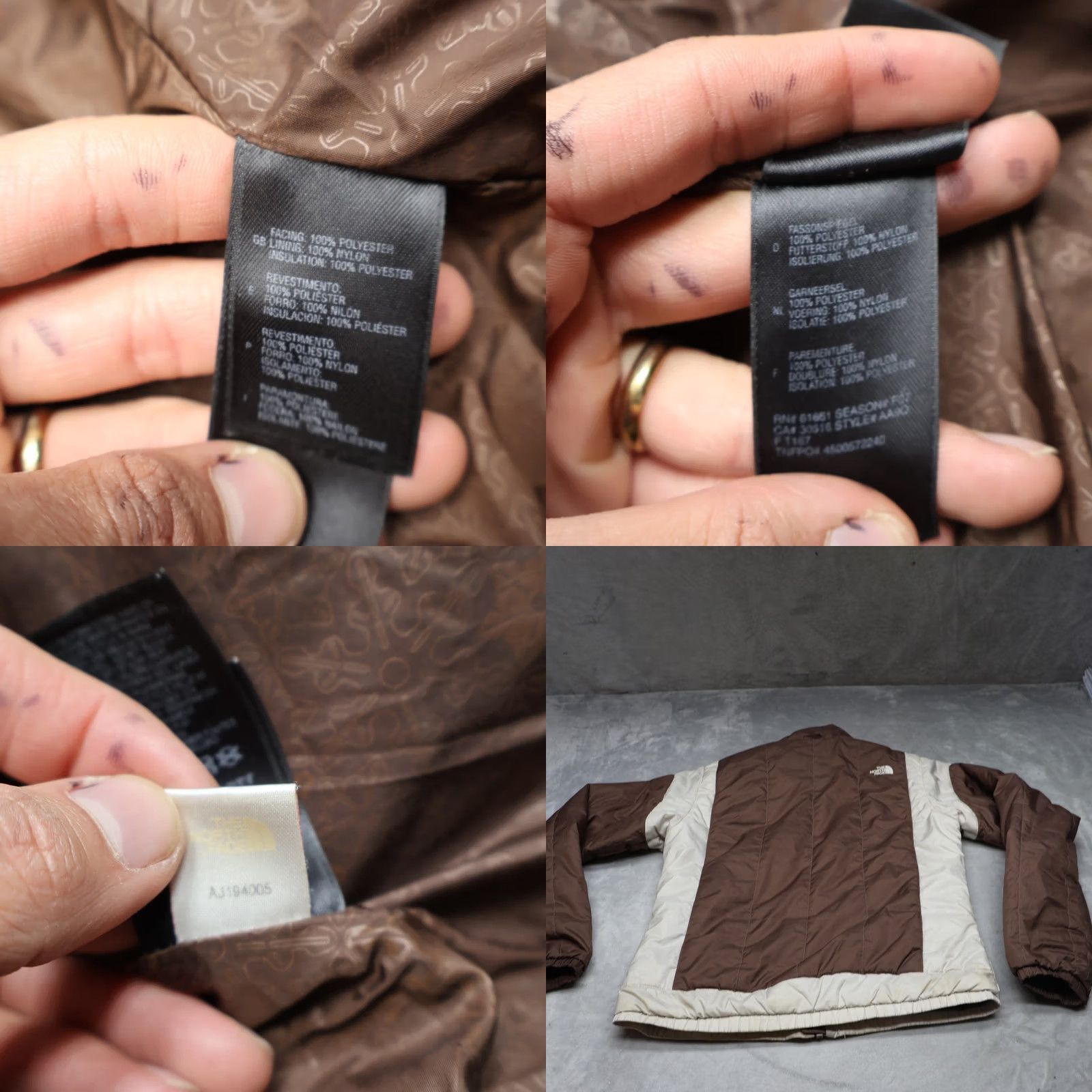 The North Face North Face Jacket Womens Small Brown Insulated Full Zip Winter Hiking Outdoor Size S / US 4 / IT 40 - 8 Thumbnail