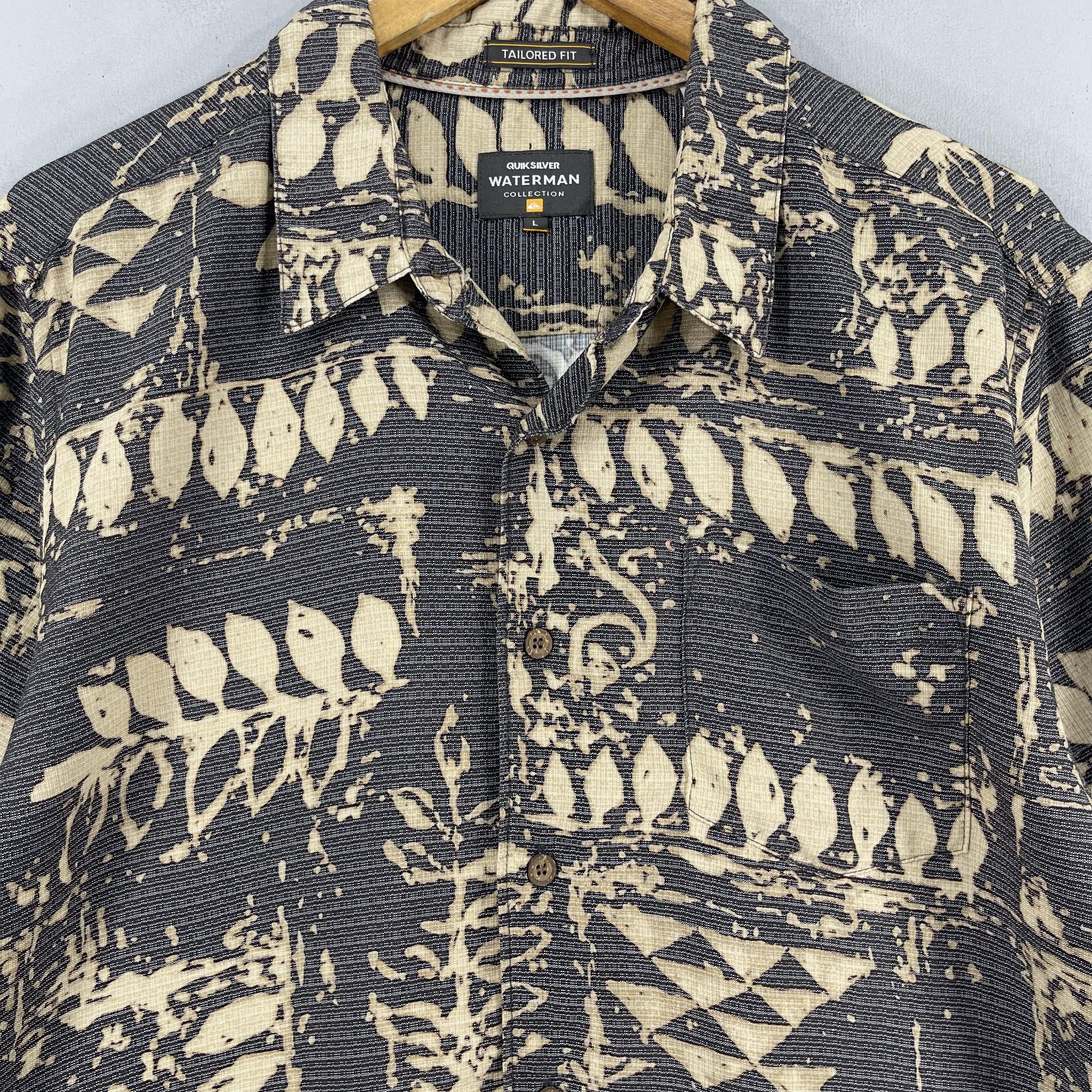 Quiksilver Vintage QUIKSILVER Waterman Flower Motive Hawaii Shirt Size US L / EU 52-54 / 3 - 2 Thumbnail