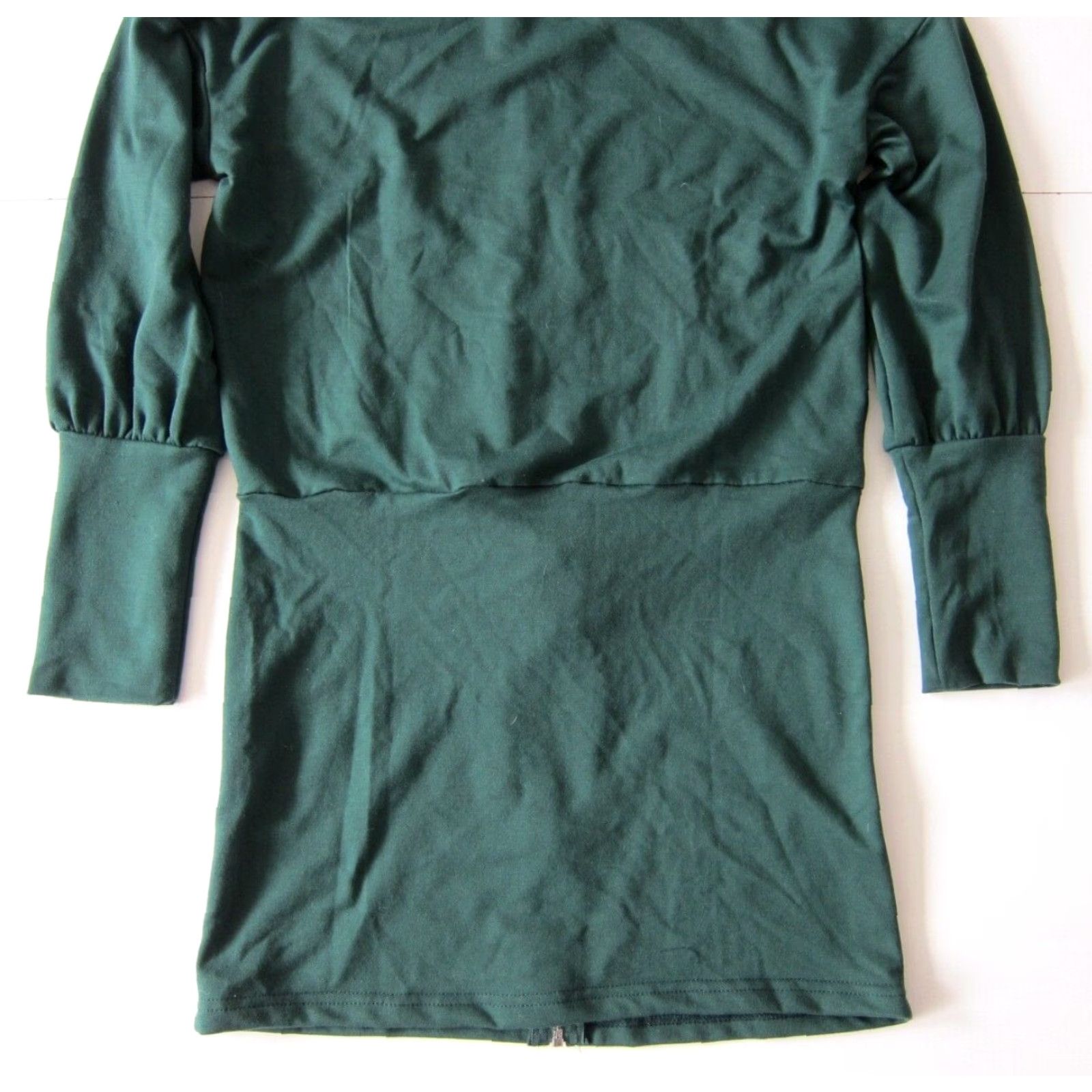 Vintage Grace Karin NWT Green Jersey Long Hooded Full Zipper Hoody Sweatshirt Small Women Hoodie Zip Size S / US 4 / IT 40 - 6 Thumbnail