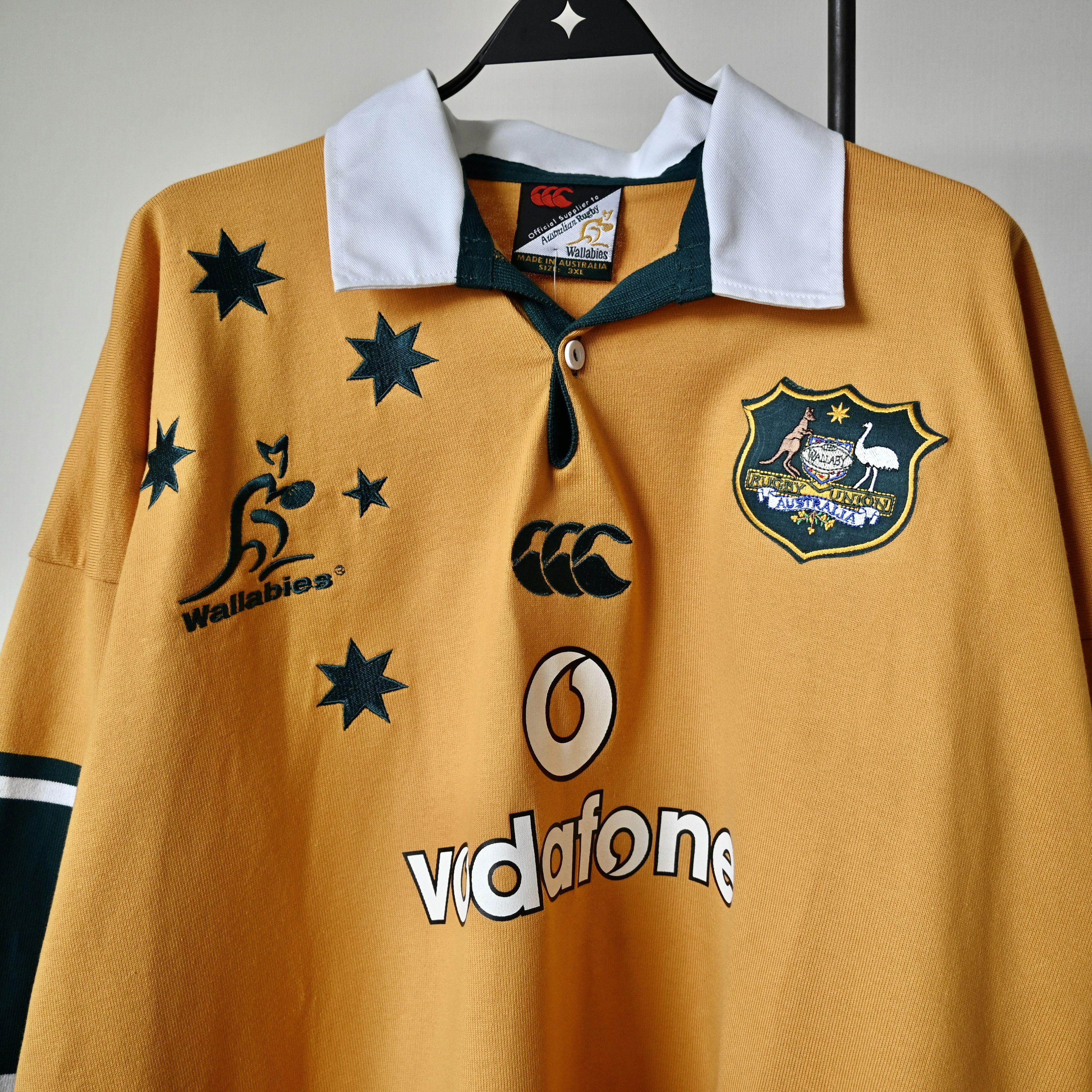 Canterbury of New Zealand DEADSTOCK, VTG 2003 Canterbury Australia Union rugby shirt Size US XXL / EU 58 / 5 - 8 Thumbnail