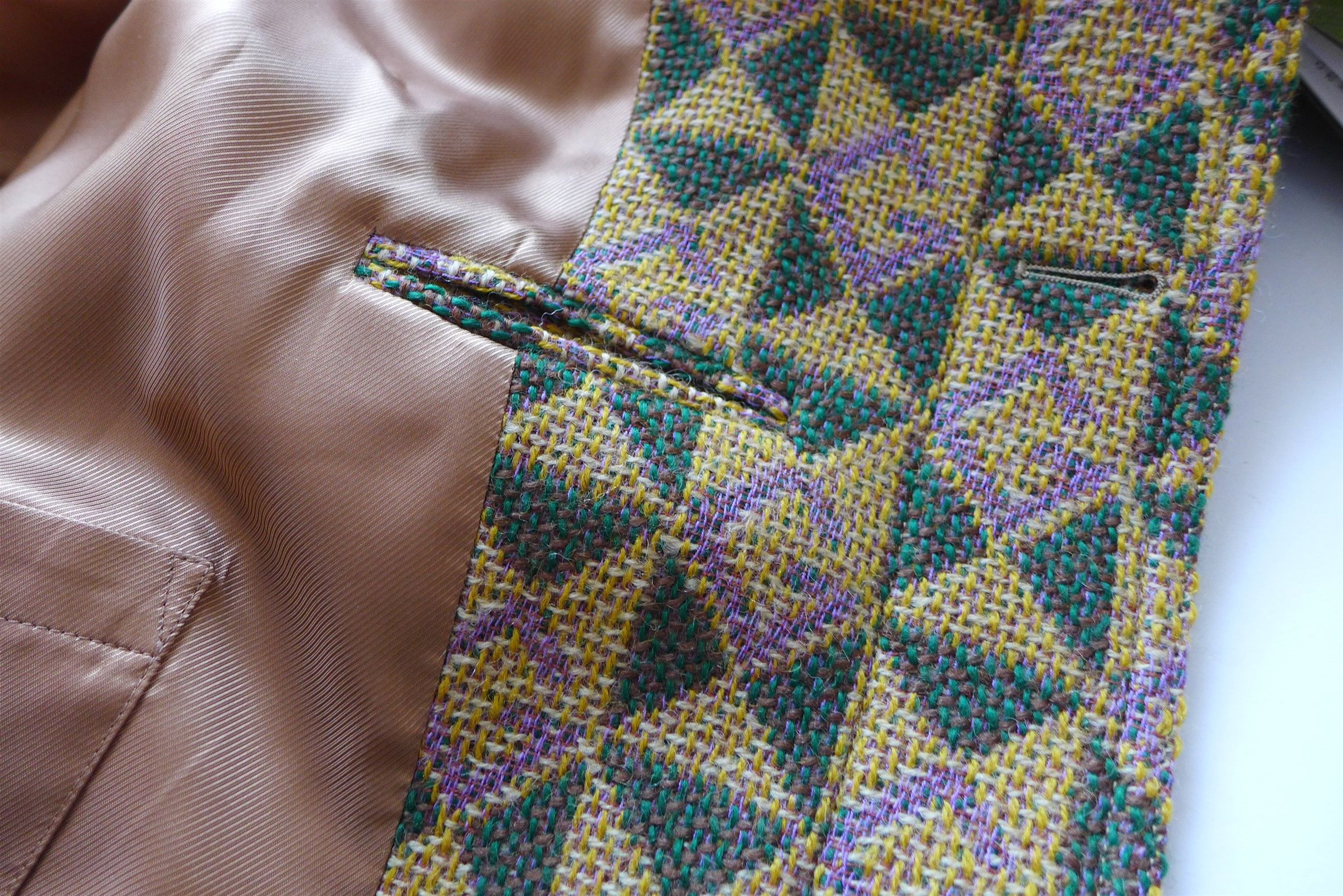 Gucci Gucci G Rhombi Wool Coat - Tan & Green Wool - Size 48 Size US M / EU 48-50 / 2 - 18 Thumbnail