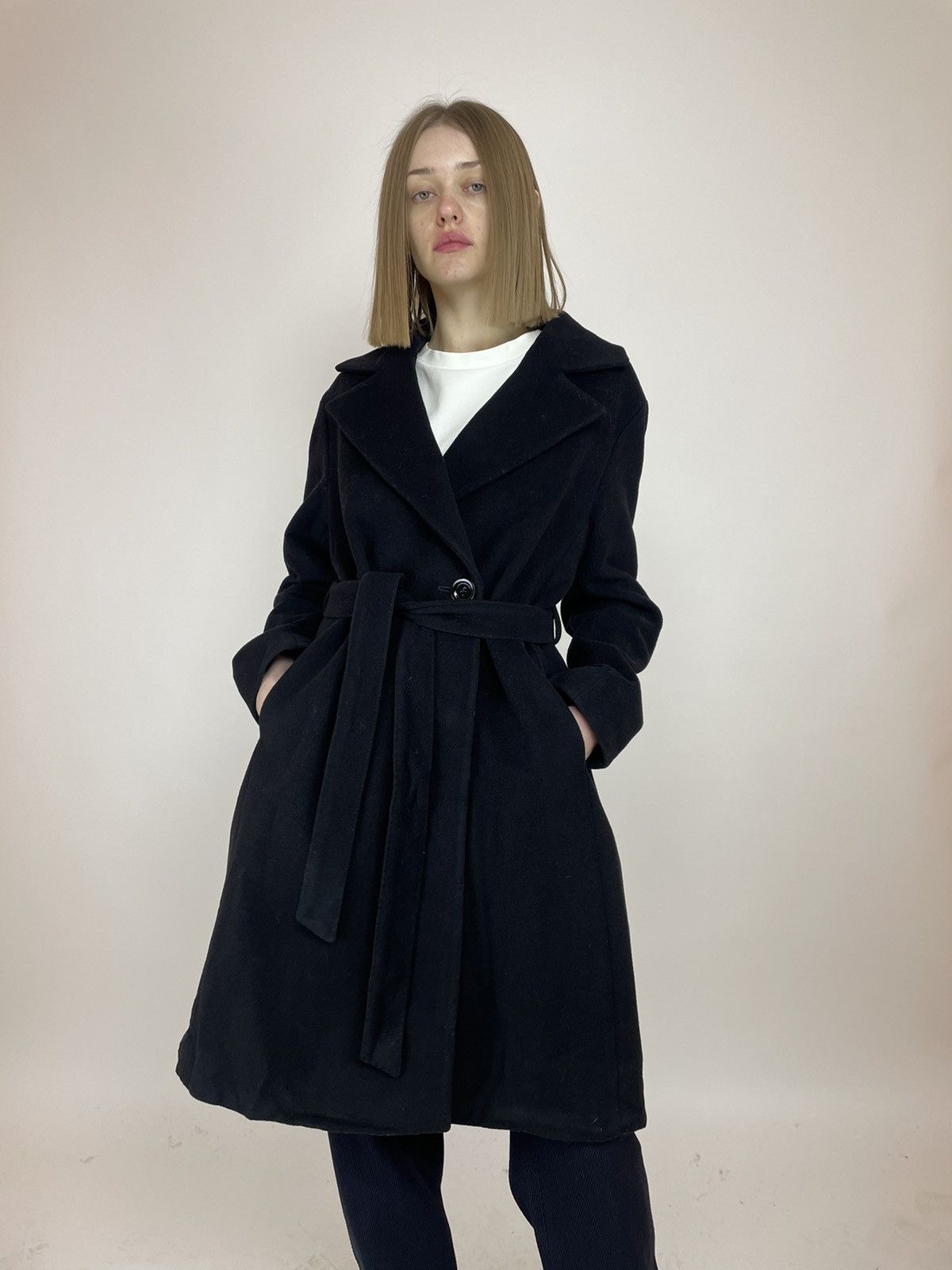 Cinzia Rocca CINZIA ROCCA Wool/Cashmere Belted coat Womens size US 10 Size L / US 10 / IT 46 - 6 Thumbnail